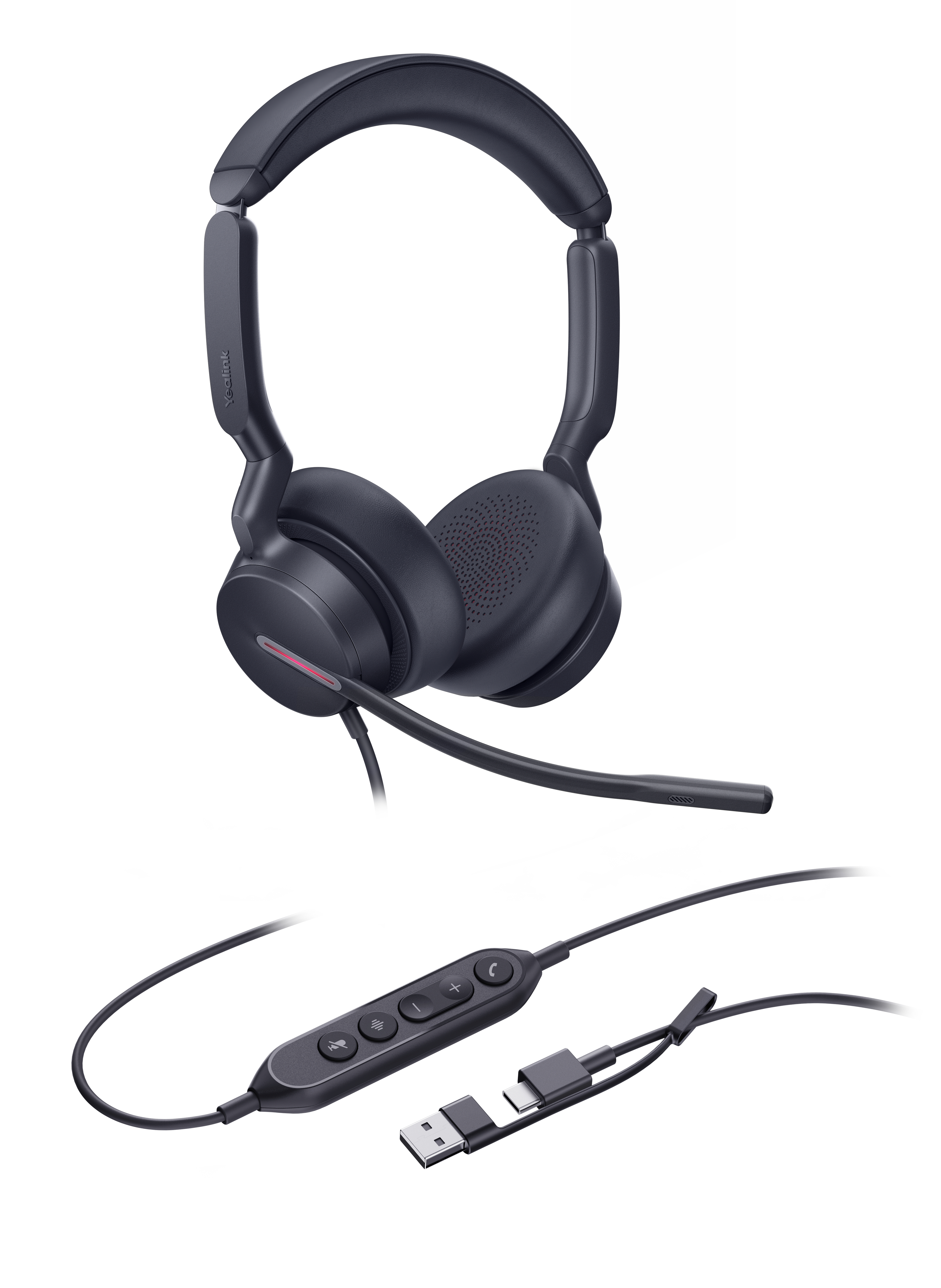 Yealink UH46 Dual UC USB-C/A Headset, Kabelgebunden, 20 - 20000 Hz, Büro/Callcenter, 166 g, Kopfhöre