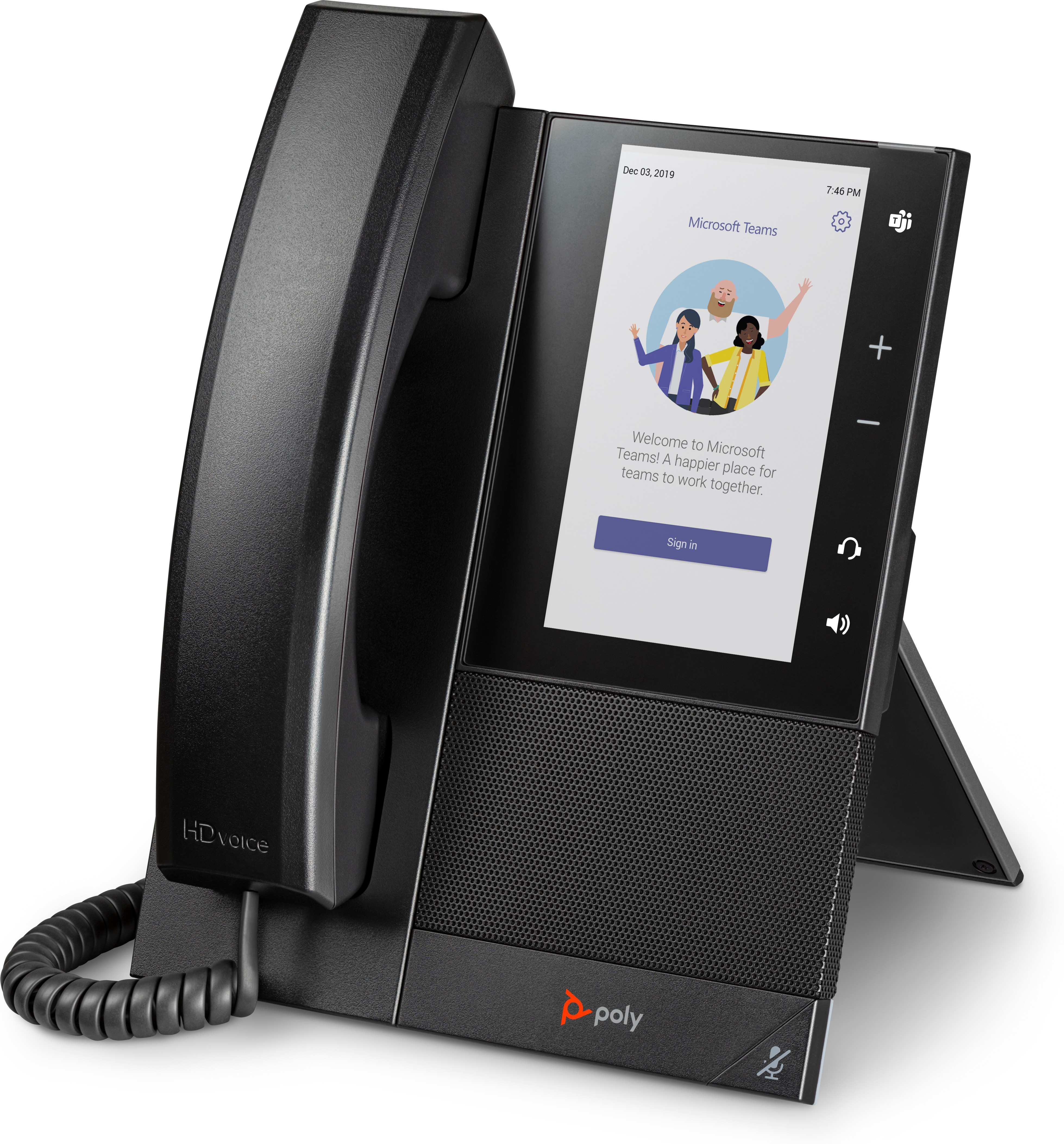 HP POLY CCX 505 Business-Medientelefon für Microsoft Teams und PoE-fähig, IP-Telefon, Schwarz, Kabel