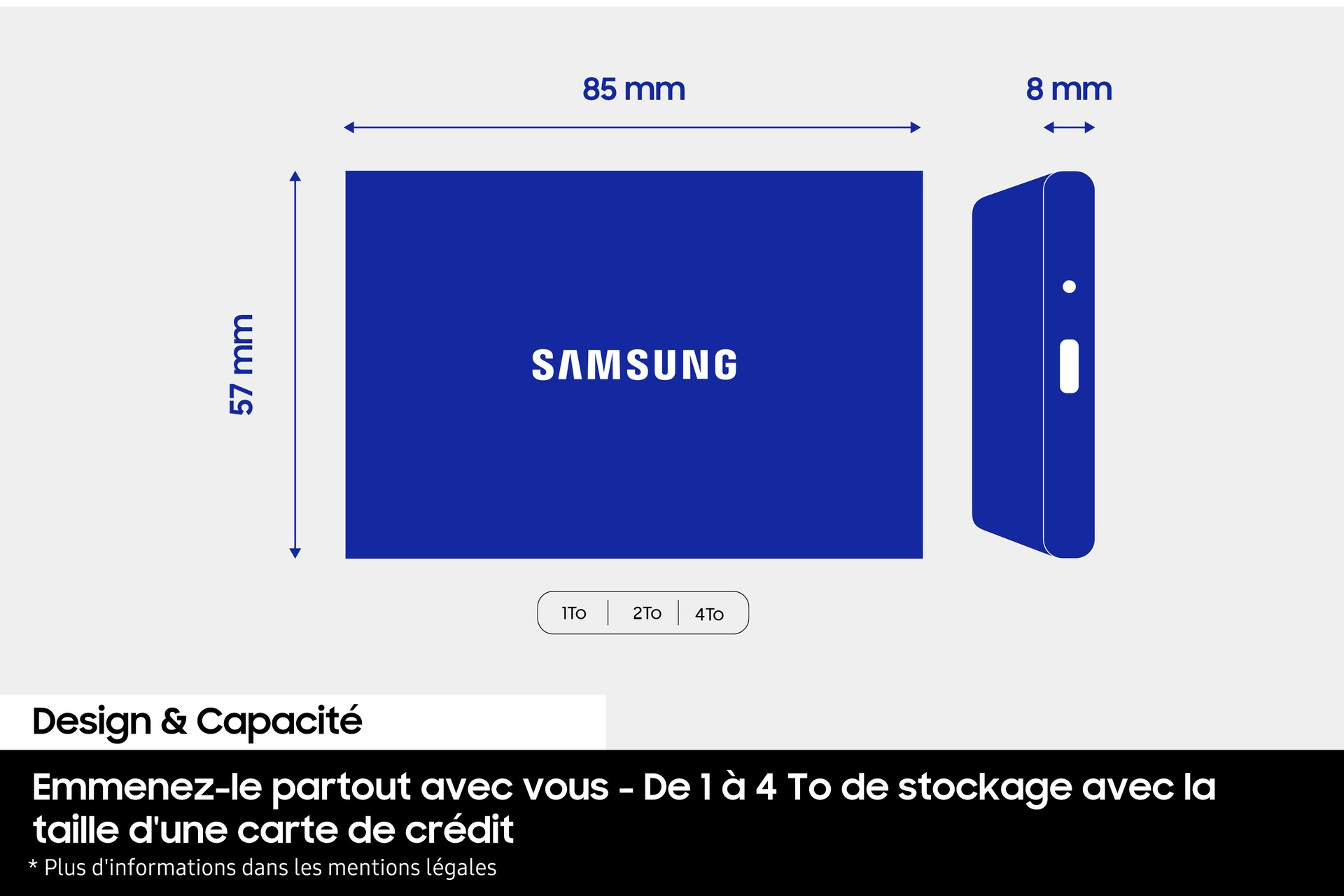 Samsung T7 Resurrected MU-PD4T0G - SSD - verschlüsselt - 4 TB - extern (tragbar)