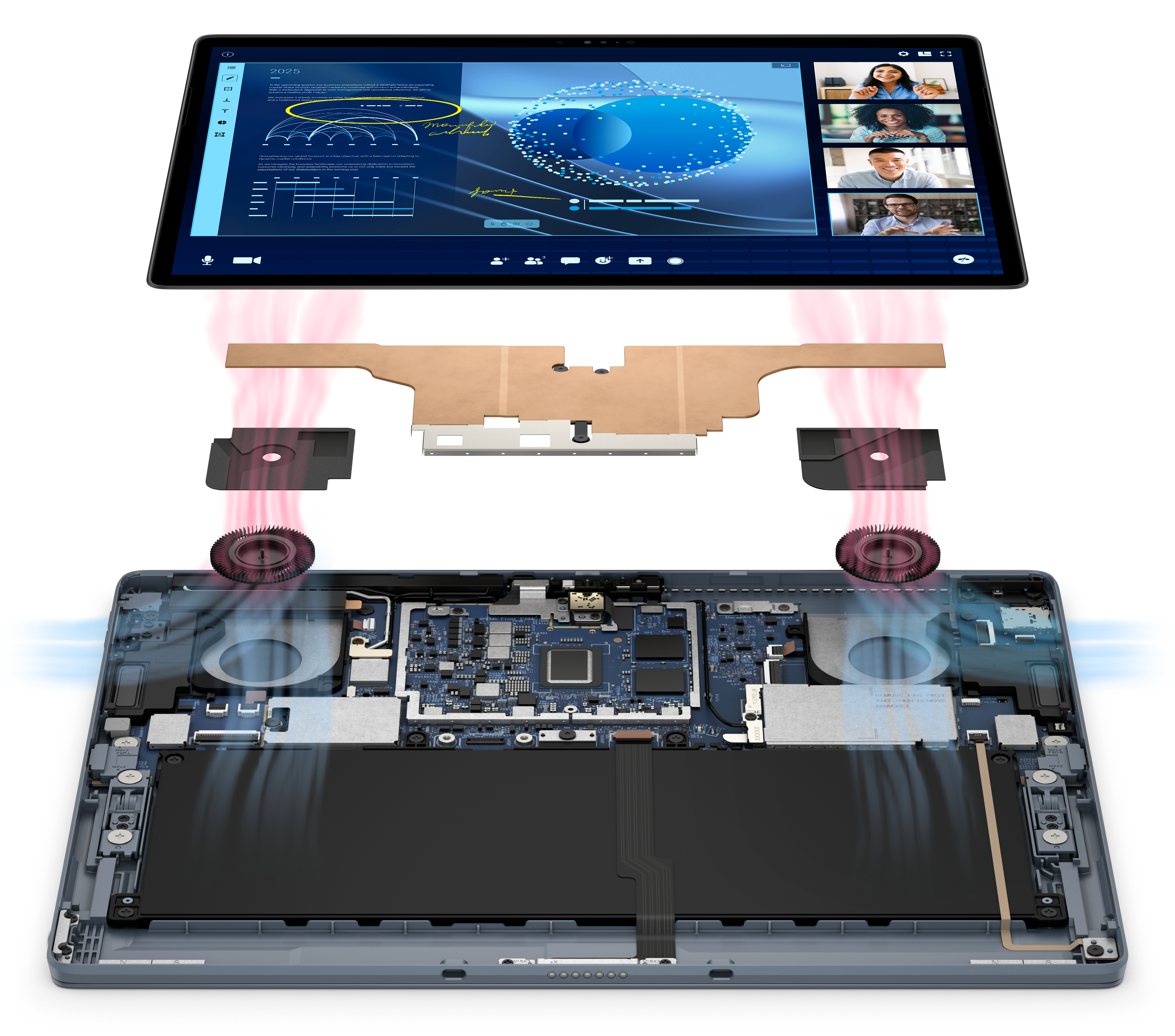 B-WARE - Dell Latitude 7350 Detachable - Tablet - mit abnehmbarer Tastatur - Intel Core Ultra 7 164U