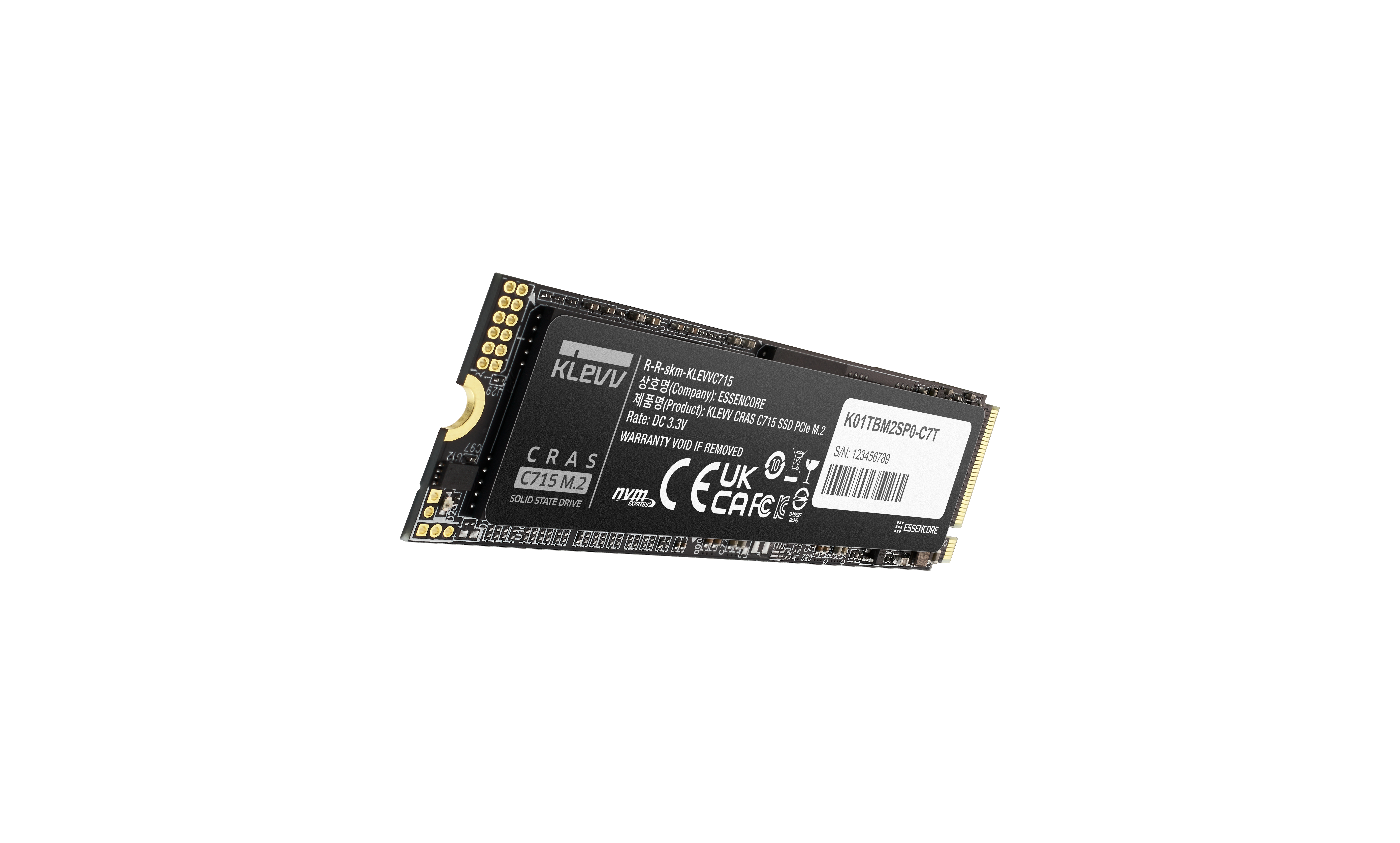 Klevv Cras C715 - SSD - 512 GB - intern - M.2 2280 - PCIe 3.0 x4 (NVMe)