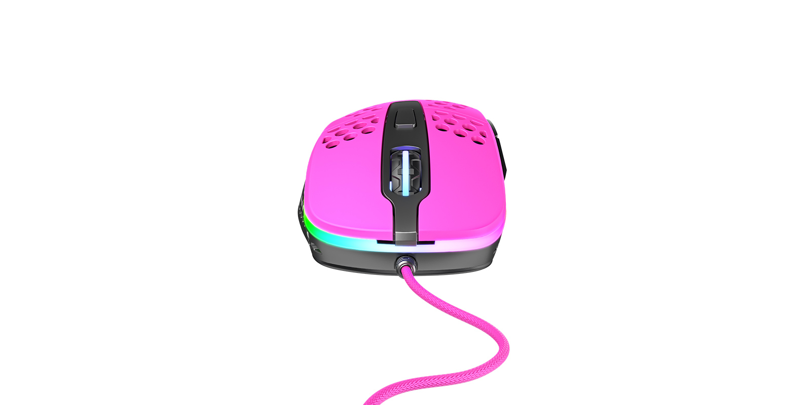 Xtrfy CHERRY XTRFY M4 RGB, rechts, Optisch, USB Typ-A, 16000 DPI, Schwarz, Pink