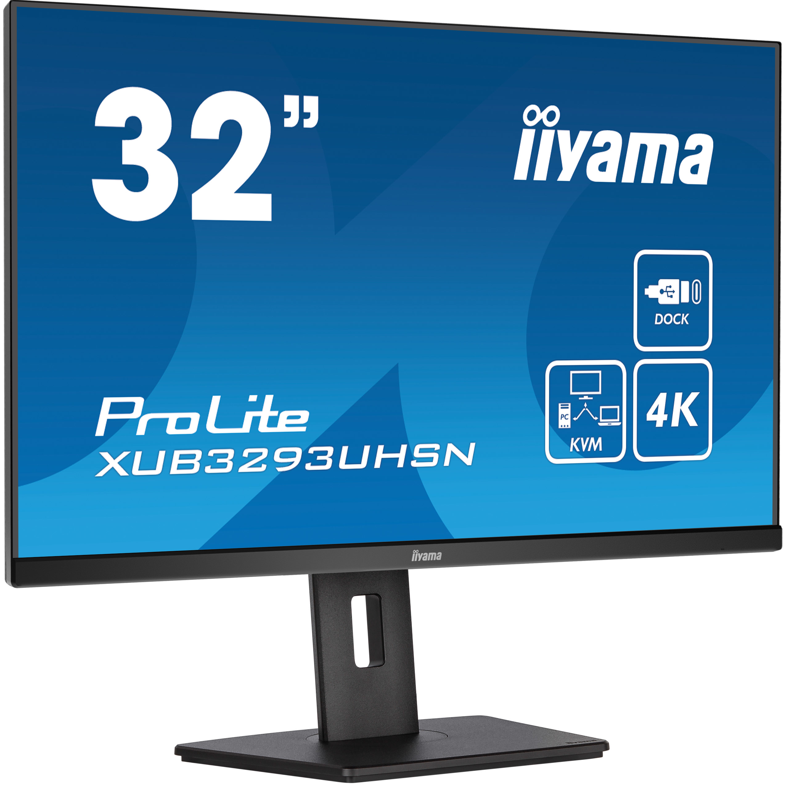 iiyama ProLite XUB3293UHSN-B5 Monitor 80cm (31.5") 4K UHD, IPS, 4ms, HDMI, DP, USB
