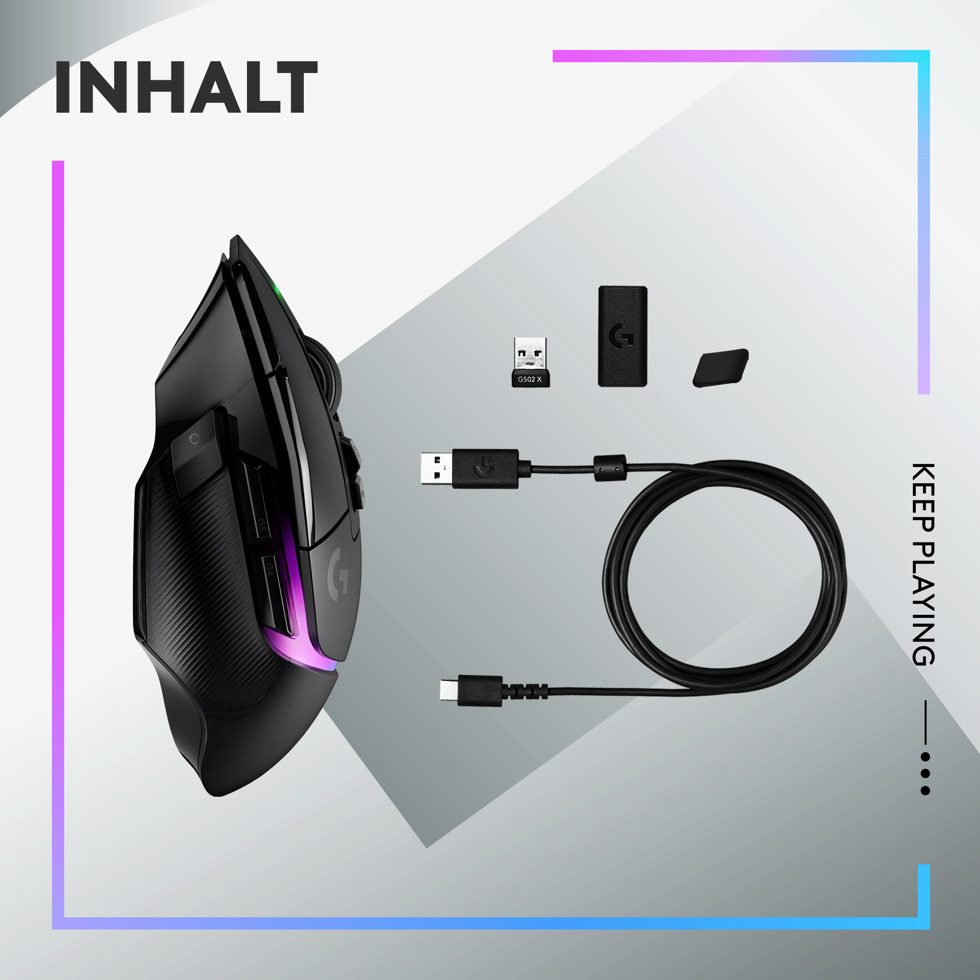 Logitech G G502 X PLUS - Maus - optisch - 11 Tasten