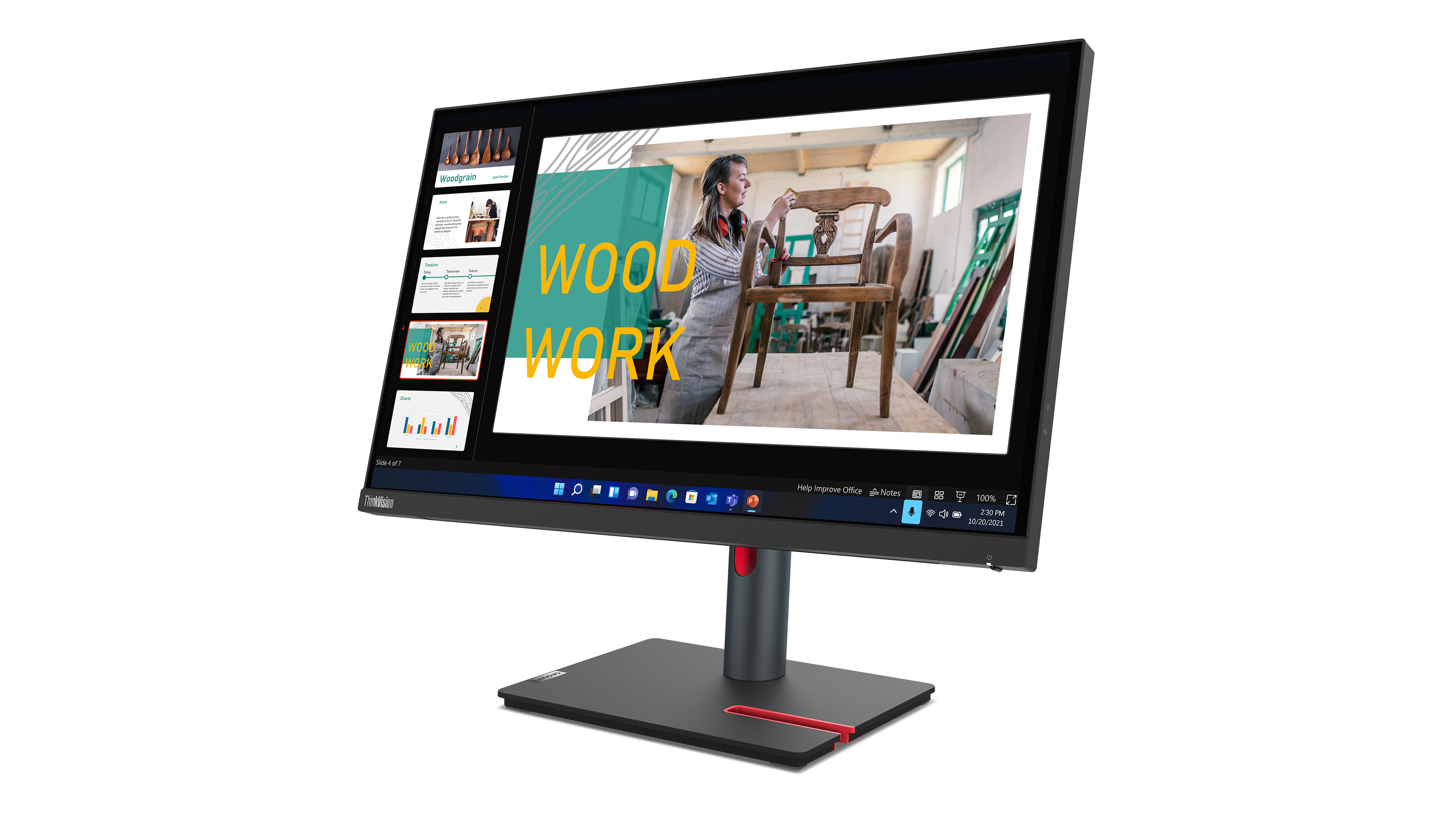 Lenovo ThinkVision P24q-30 Monitor 60,5 cm (23.8") WQHD, IPS, 4ms, HDMI, Displayport