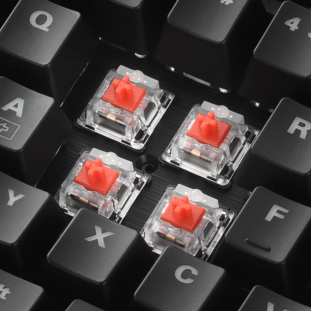 Sharkoon SKILLER SGK30, Kabelgebunden, USB, Mechanischer Switch, QWERTZ, RGB-LED, Schwarz