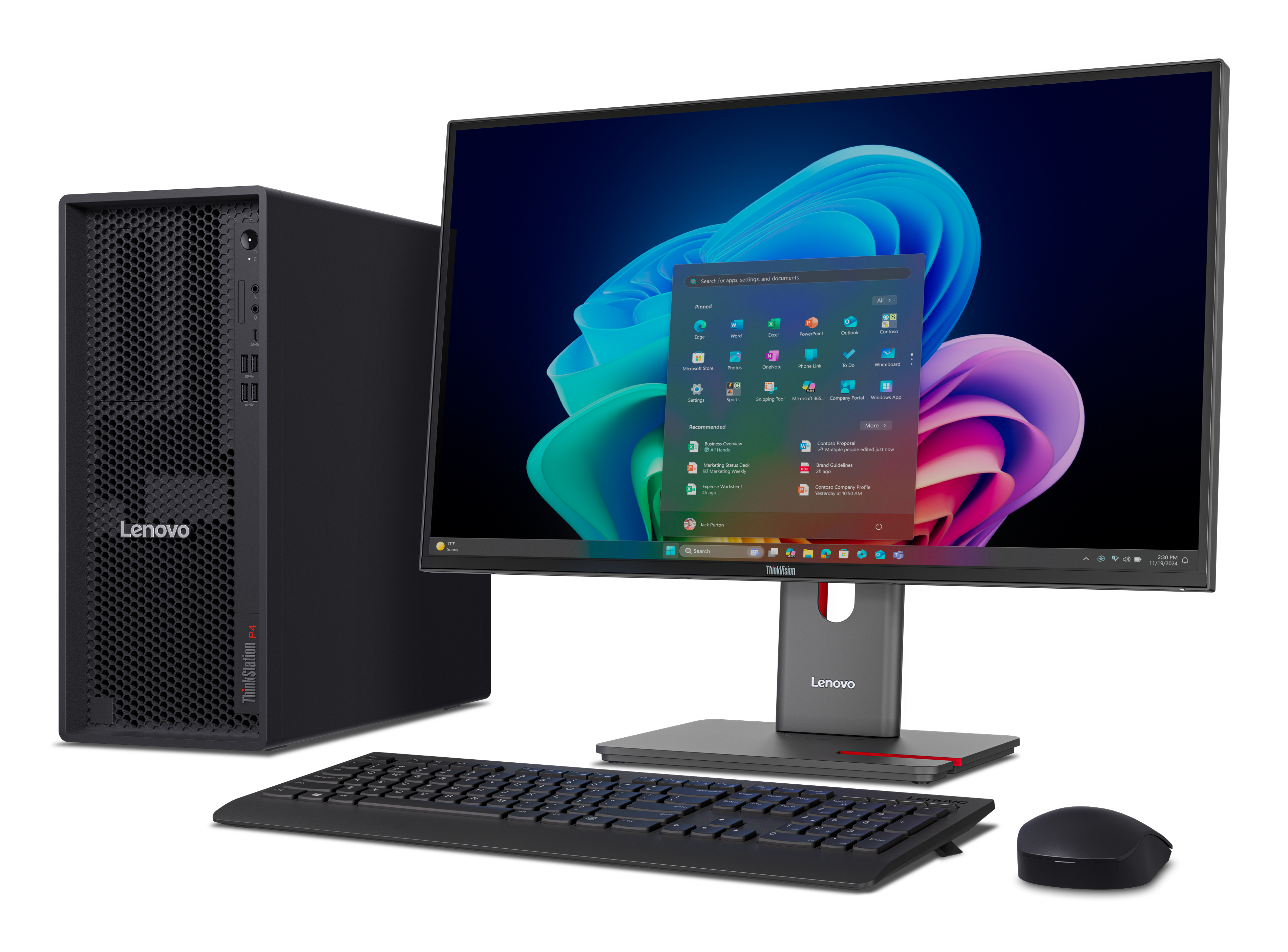 Lenovo ThinkStation P4 30KN - Tower - 1 x Ryzen 7 Pro 9745 / 3.8 GHz