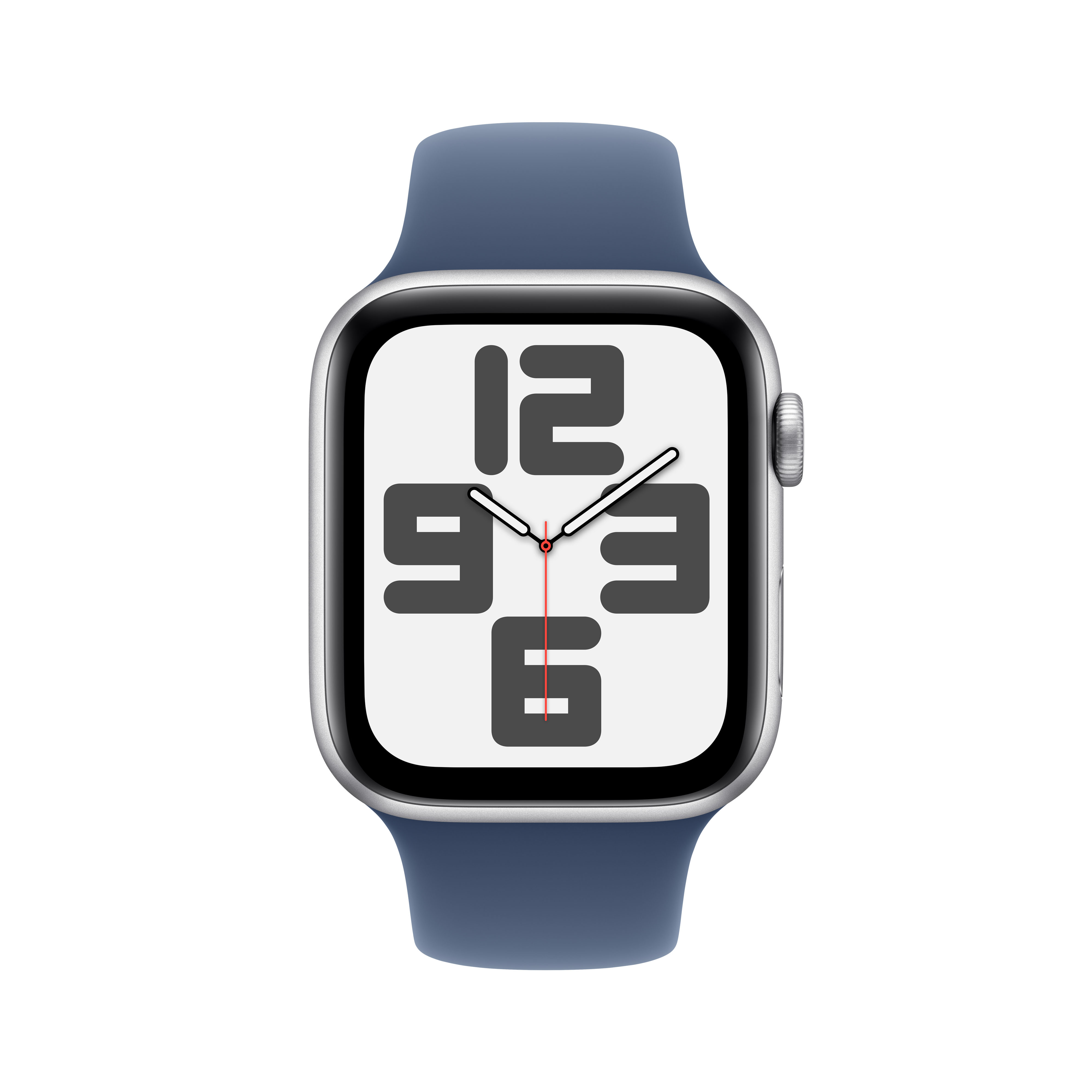 Apple Watch SE (2022) (GPS) 44mm silber mit Sportarmband M/L Denim