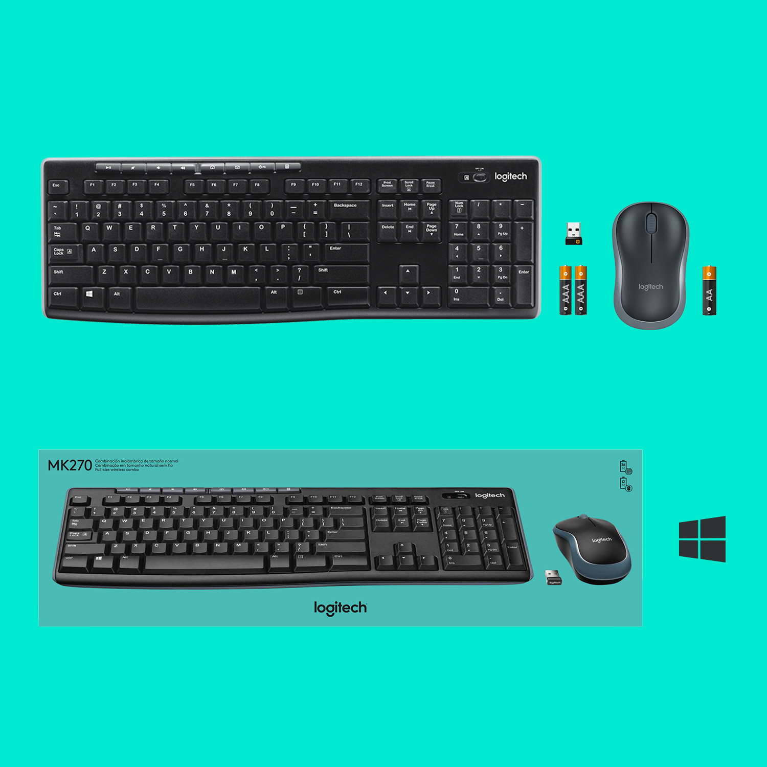 Logitech MK270 Wireless Combo - Tastatur-und-Maus-Set