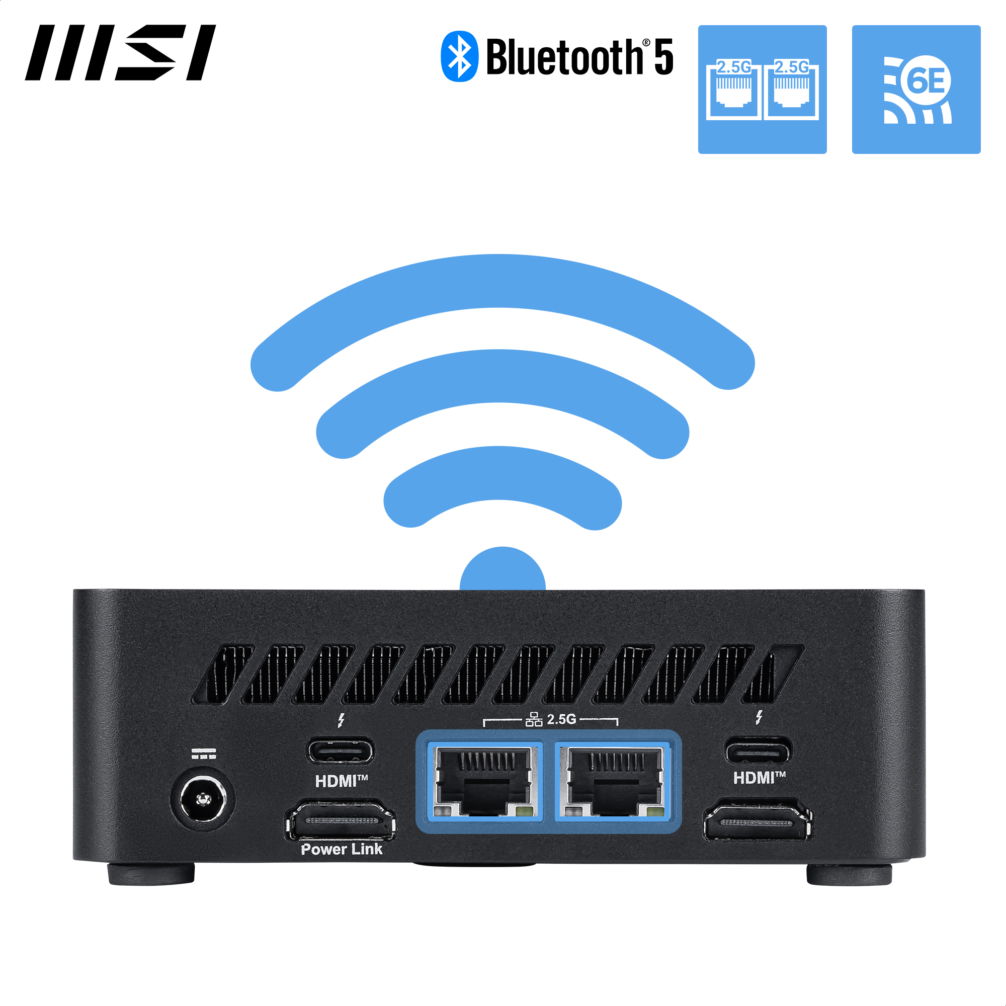 MSI Cubi NUC AI 1UMG-073AT, Core Ultra 5 125H, 16GB, 512GB, Wi-Fi 6E, Win11 Pro