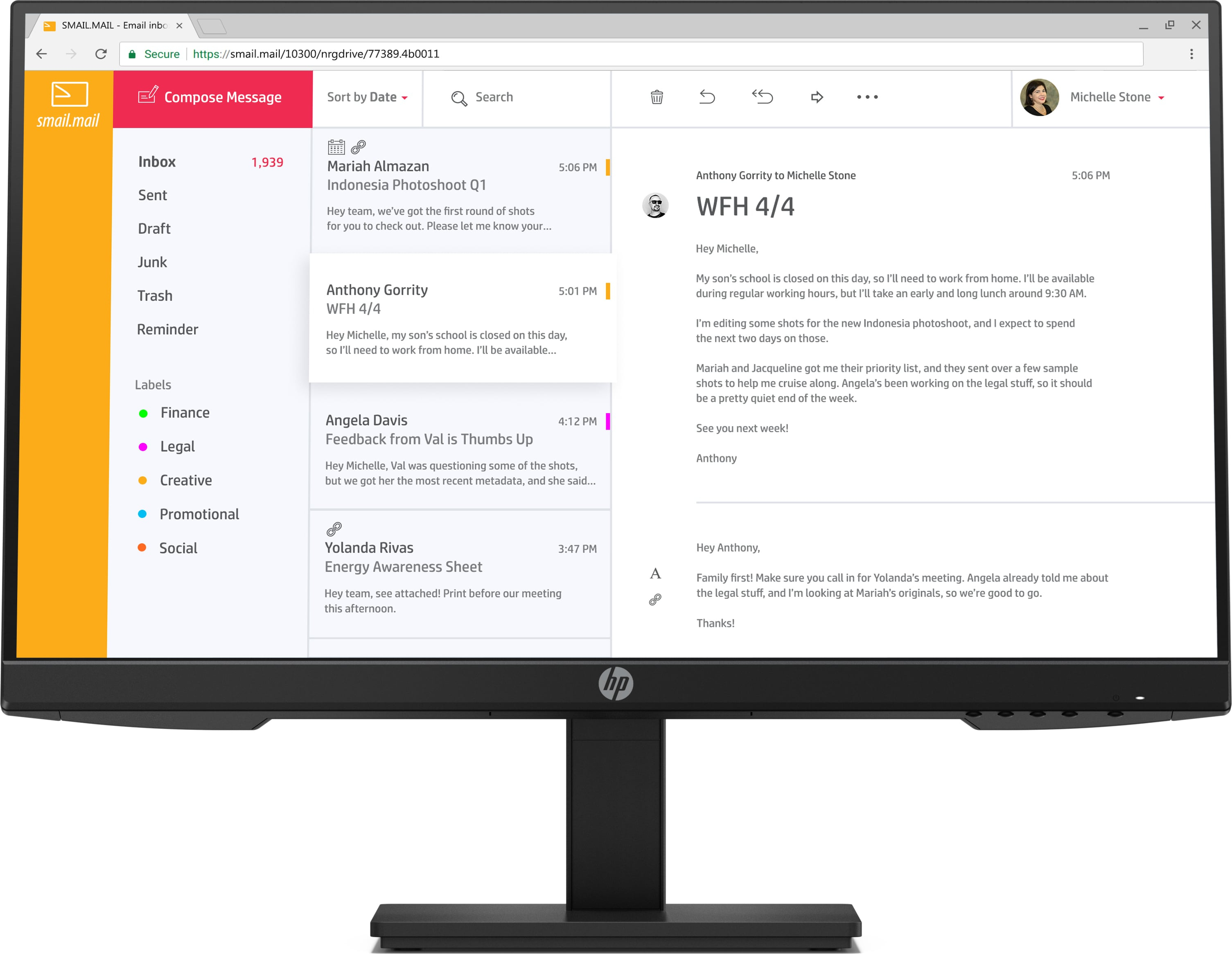 HP P24h G4 60,45 cm (23,8" ) Business-Monitor mit Speaker