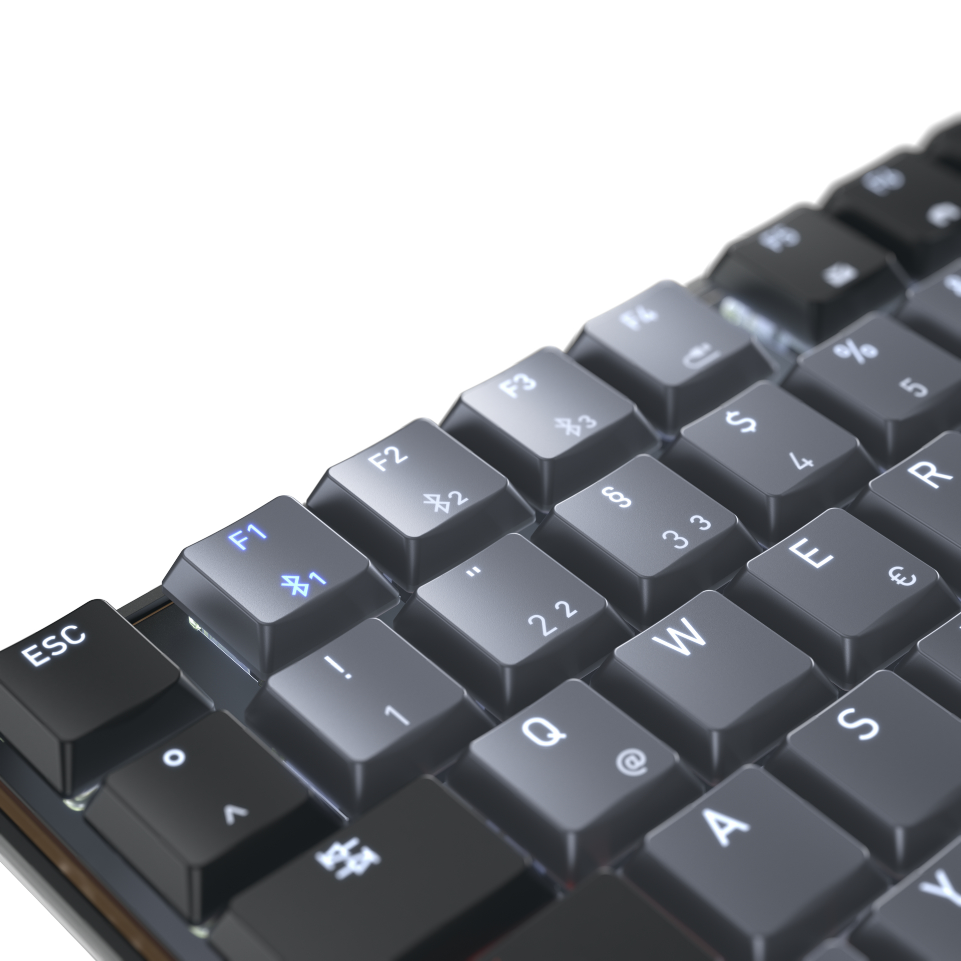 Cherry KW - Tastatur - 96% - compact - hintergrundbeleuchtet