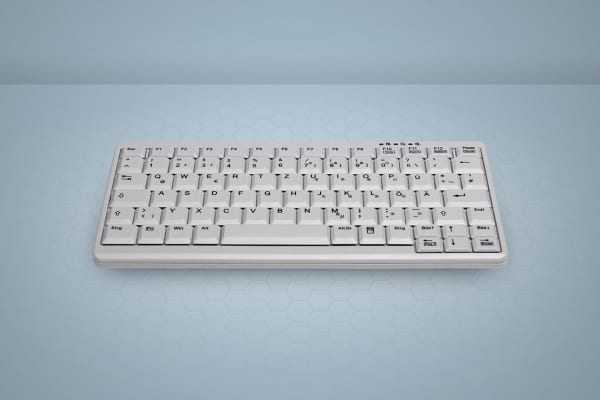 Cherry Active Key AK-4100, Tenkeyless (80 - 87 %), Kabelgebunden, USB, Scherenschalter, QWERTZ, Weiß