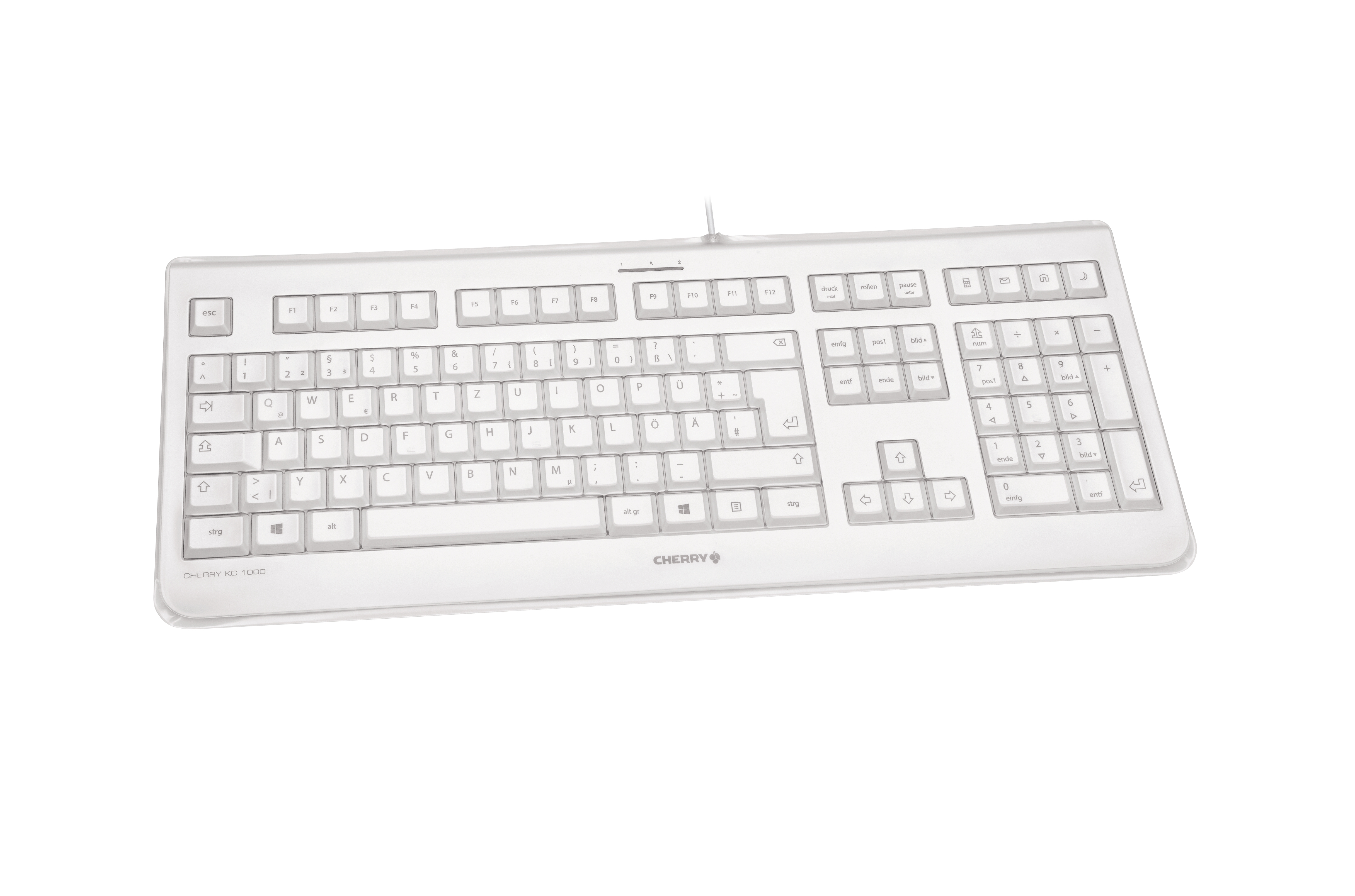 Cherry KC 1068, Volle Größe (100%), Kabelgebunden, USB, Mechanischer Switch, AZERTY, Grau