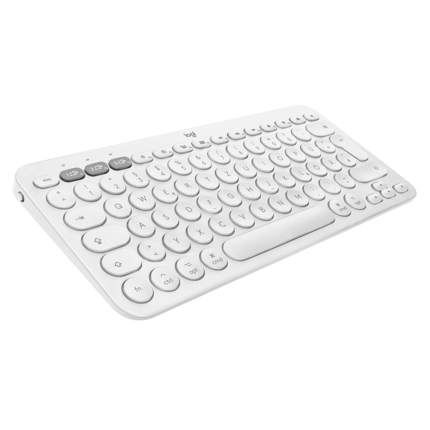 Logitech K380 for Mac Multi-Device Bluetooth Keyboard, Mini, Kabellos, Bluetooth, QWERTZ, Weiß