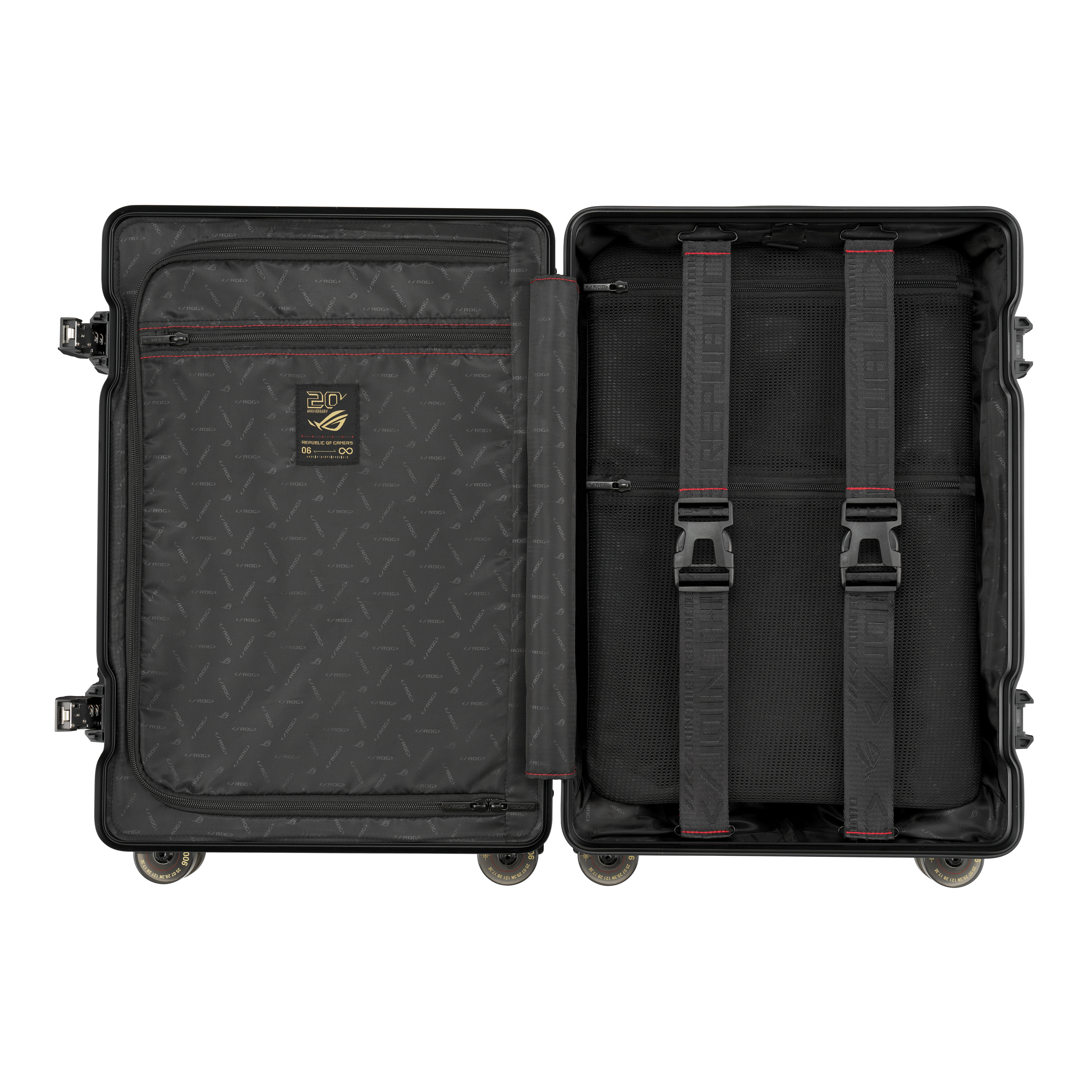 ASUS ROG SLASH Hard-Case Luggage Edition 20, Karre, Harte Schale, Schwarz, 4 Rad/Räder, Spinnrad, Za