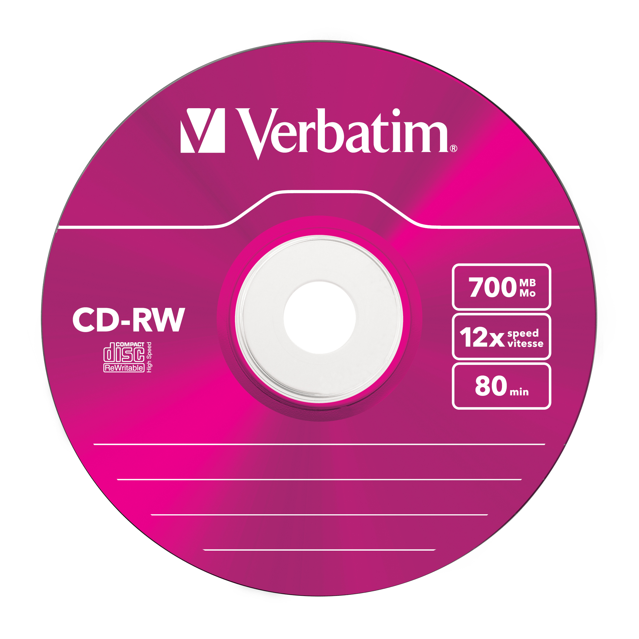Verbatim DataLifePlus Hi-Speed - 5 x CD-RW - 700 MB (80 Min)