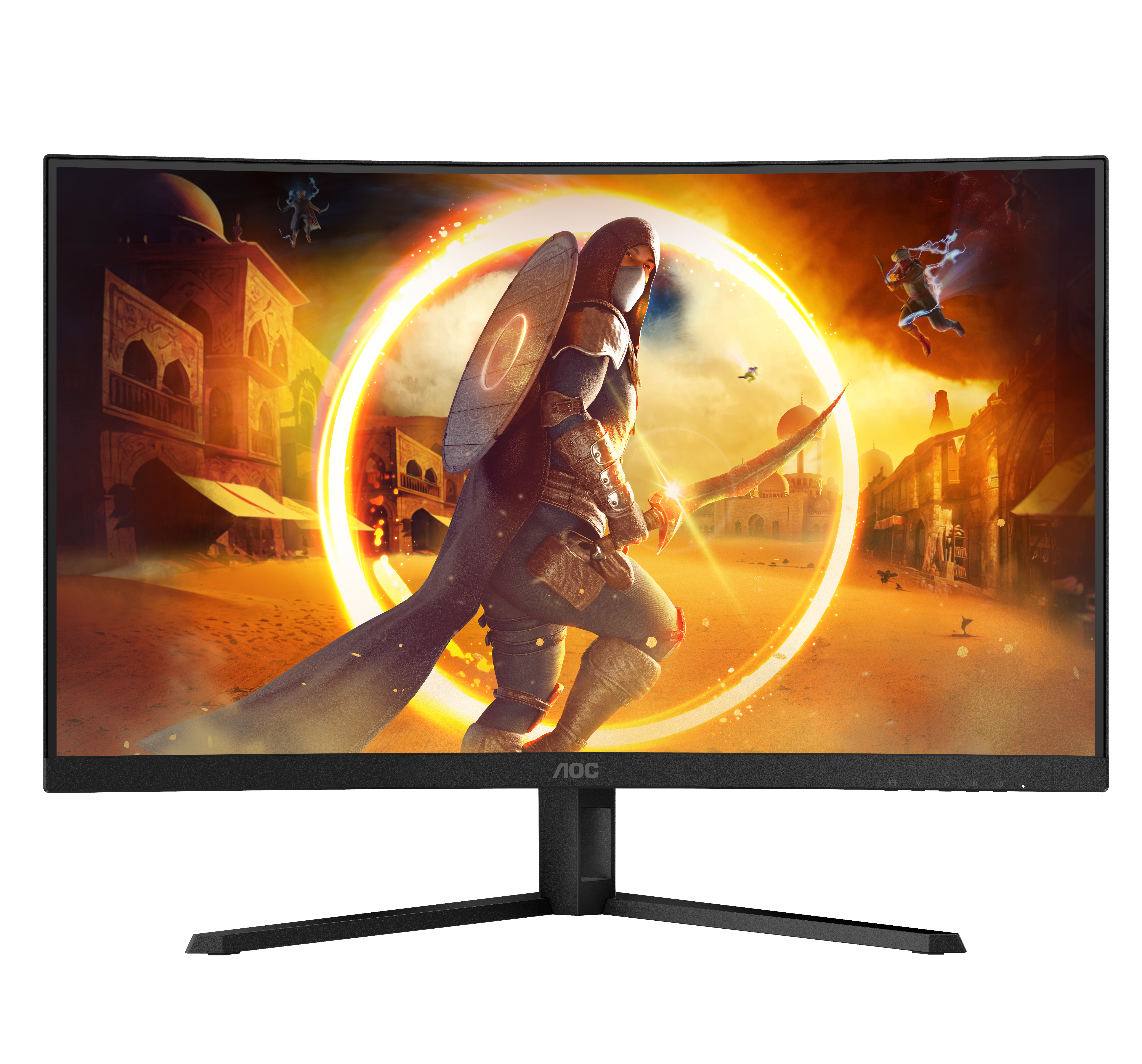AOC G4 CQ32G4VE, 80 cm (31.5"), 2560 x 1440 Pixel, Quad HD, LCD, 1 ms, Schwarz, Grau