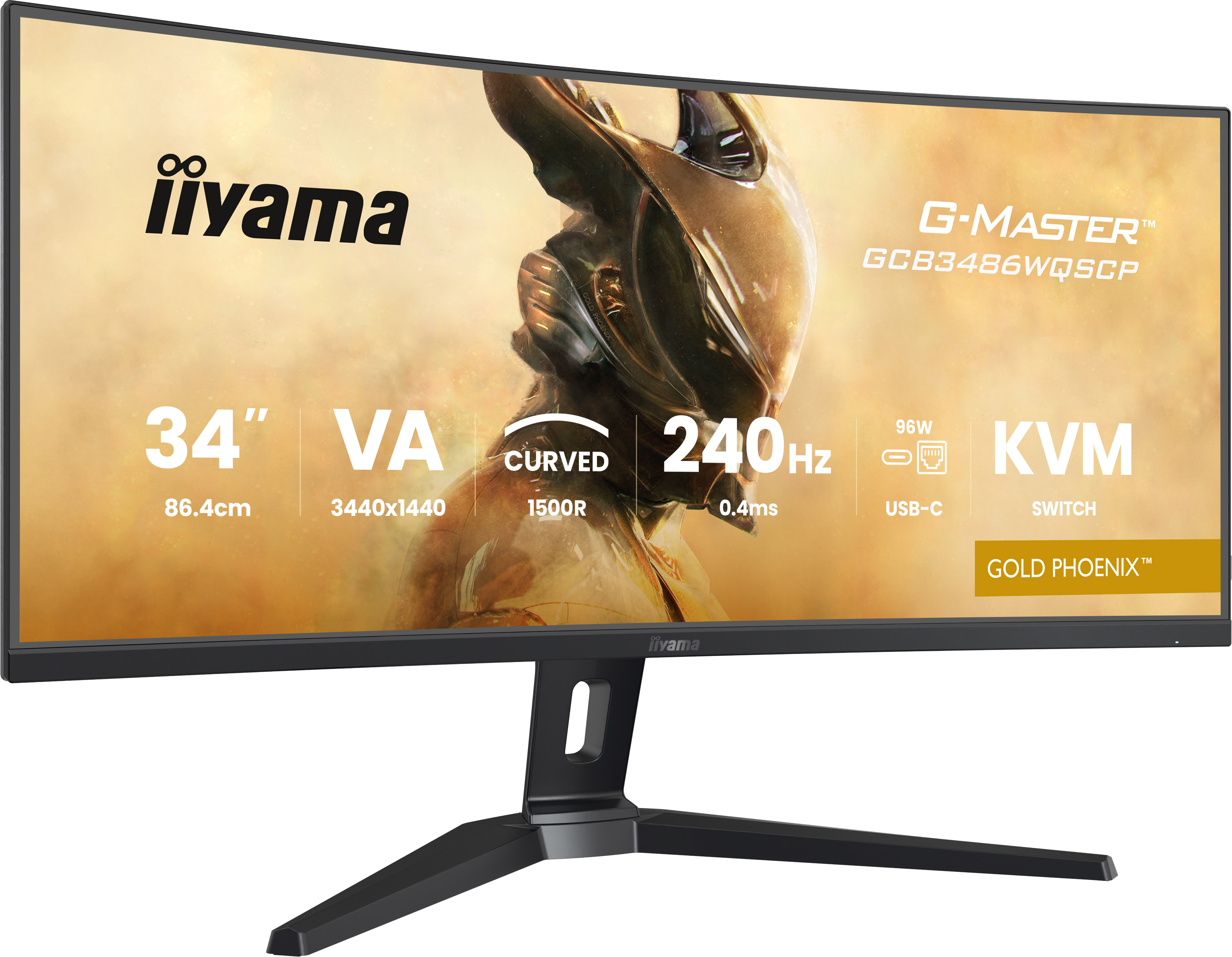 B-WARE - Iiyama G-MASTER Gold Phoenix GCB3486WQSCP-B1 Curved-Monitor 86.4 cm (34") UWQHD, VA, 1ms, H