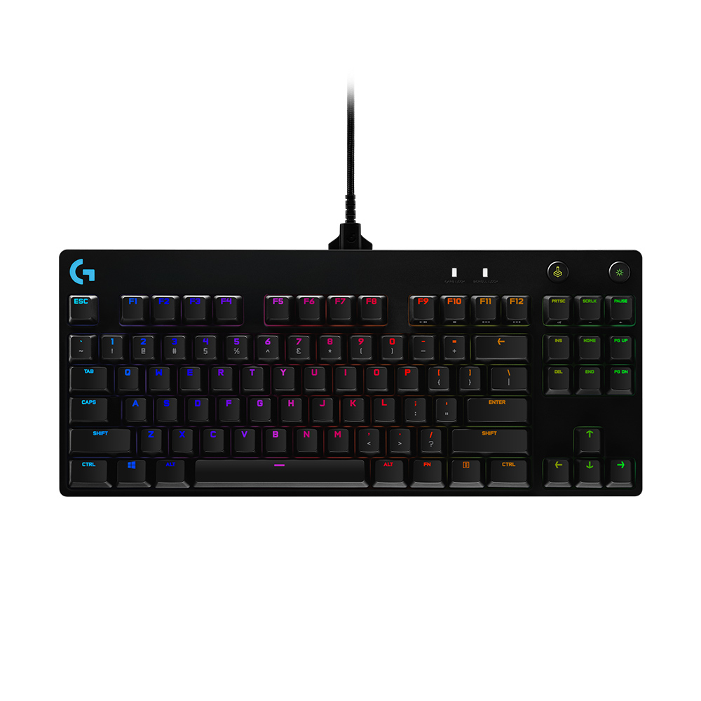 Logitech G Pro Gaming Keyboard, TKL, GX-BLUE, schwarz, USB, DE