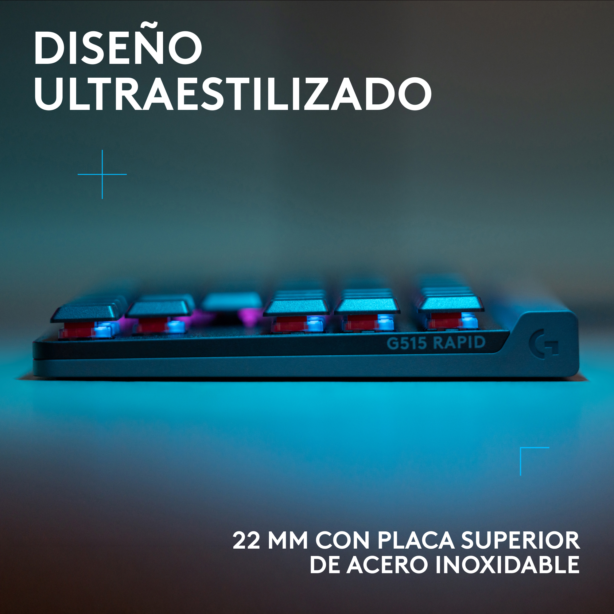 Logitech G G515 RAPID - Tastatur - niedrigprofil, analog, Gaming
