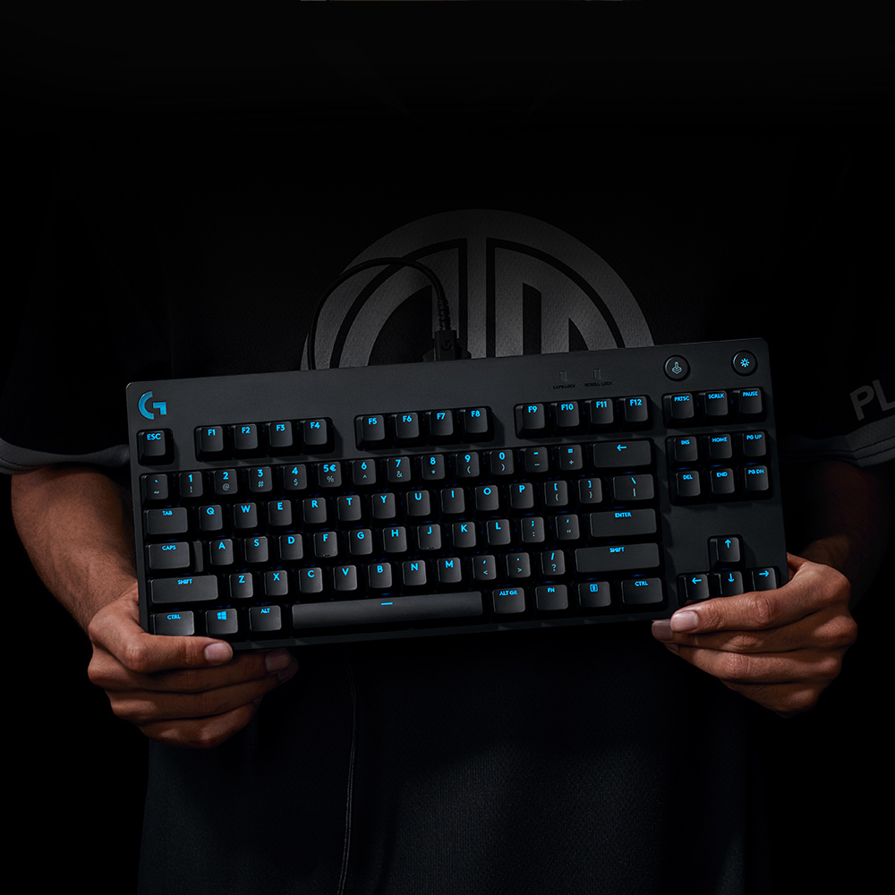 Logitech G Pro Gaming Keyboard, TKL, GX-BLUE, schwarz, USB, DE