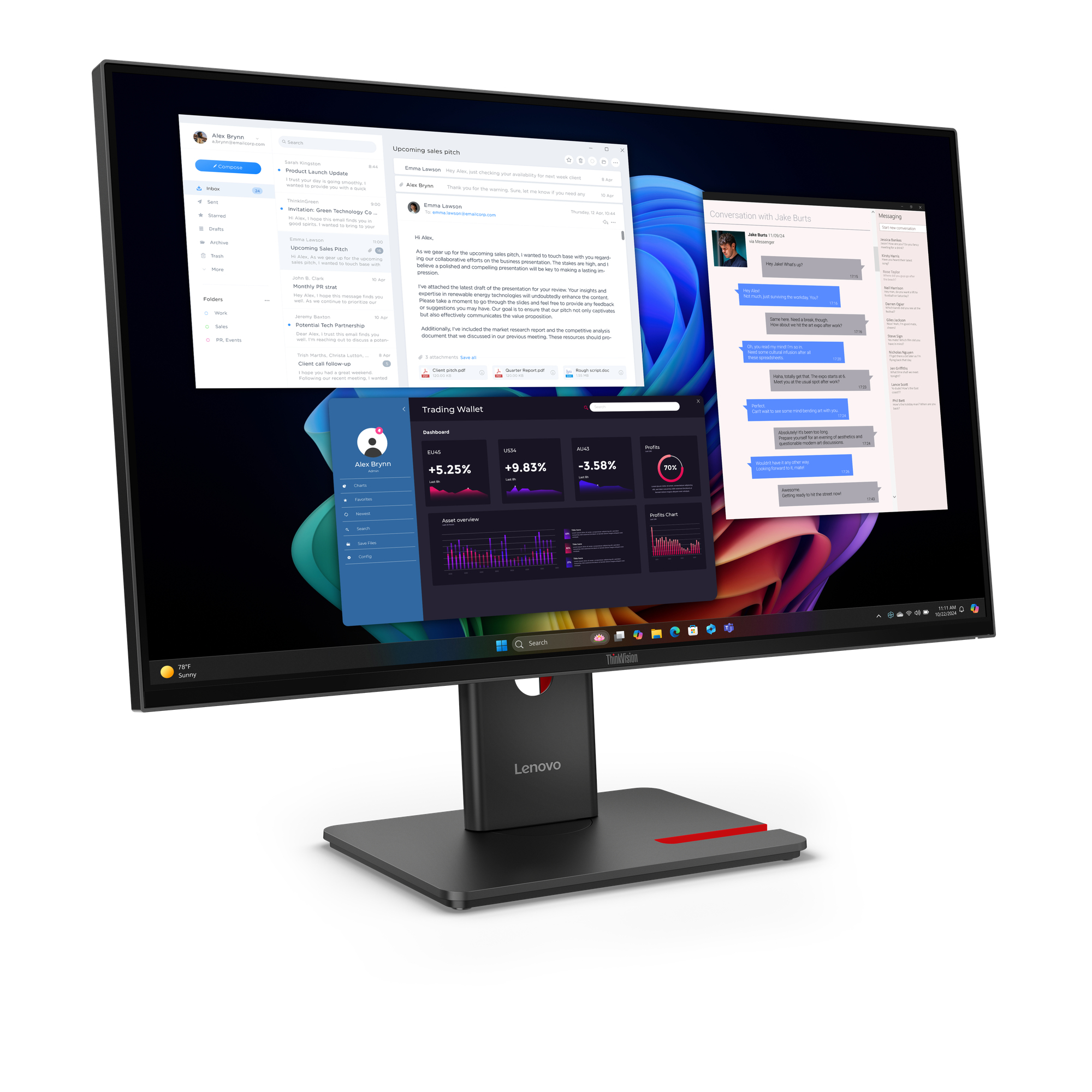 Lenovo ThinkVision T27UD-40 - LED-Monitor - 68.6 cm (27")