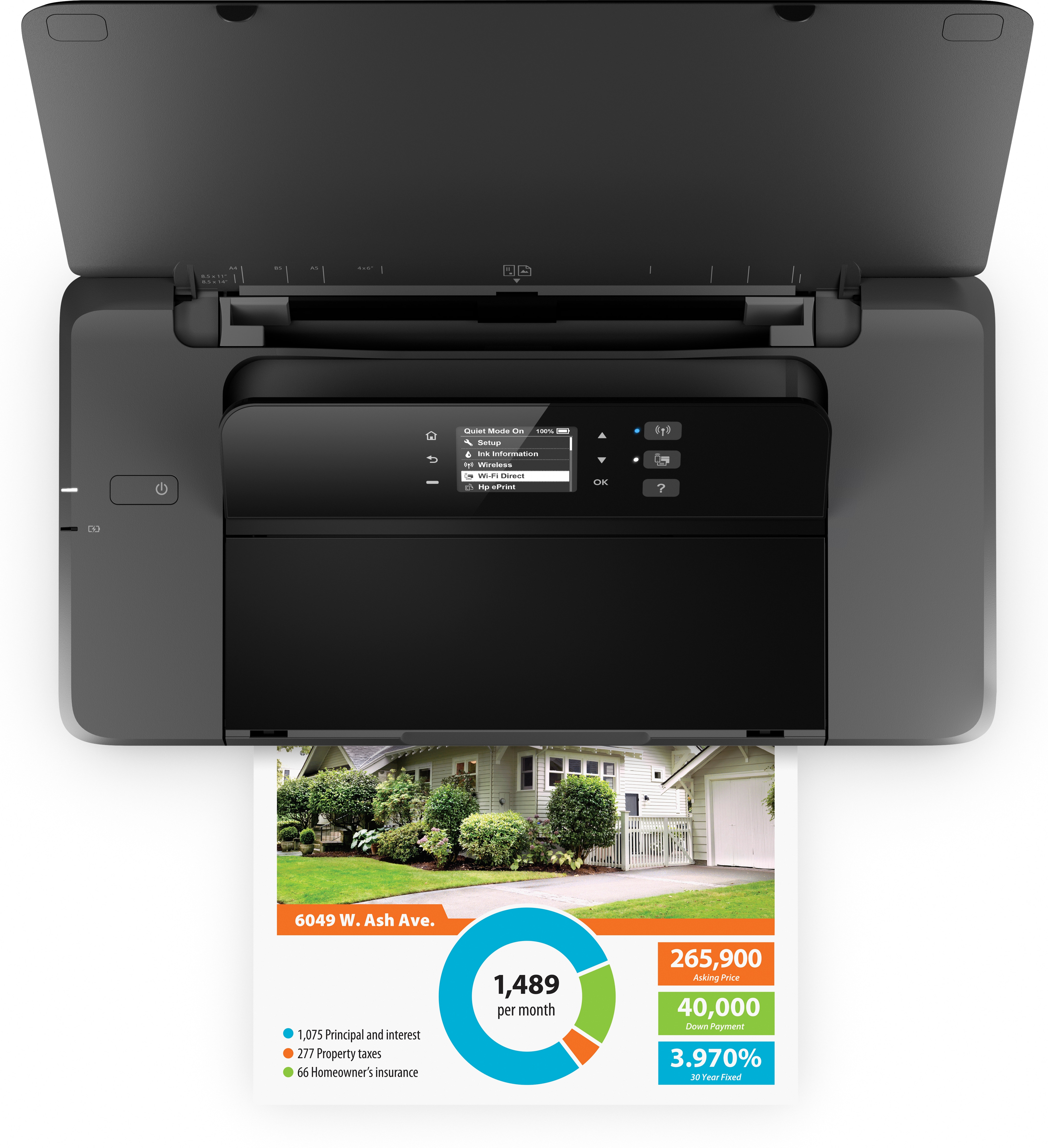 HP Officejet 200 Mobile Printer - Drucker - Farbe - Tintenstrahl - A4/Legal - 1200 x 1200 dpi - bis 