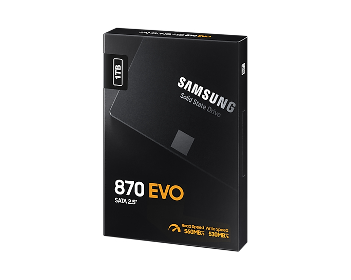 Samsung 870 EVO MZ-77E1T0BW - SSD - verschlüsselt - 1 TB - intern - 2.5" (6.4 cm)