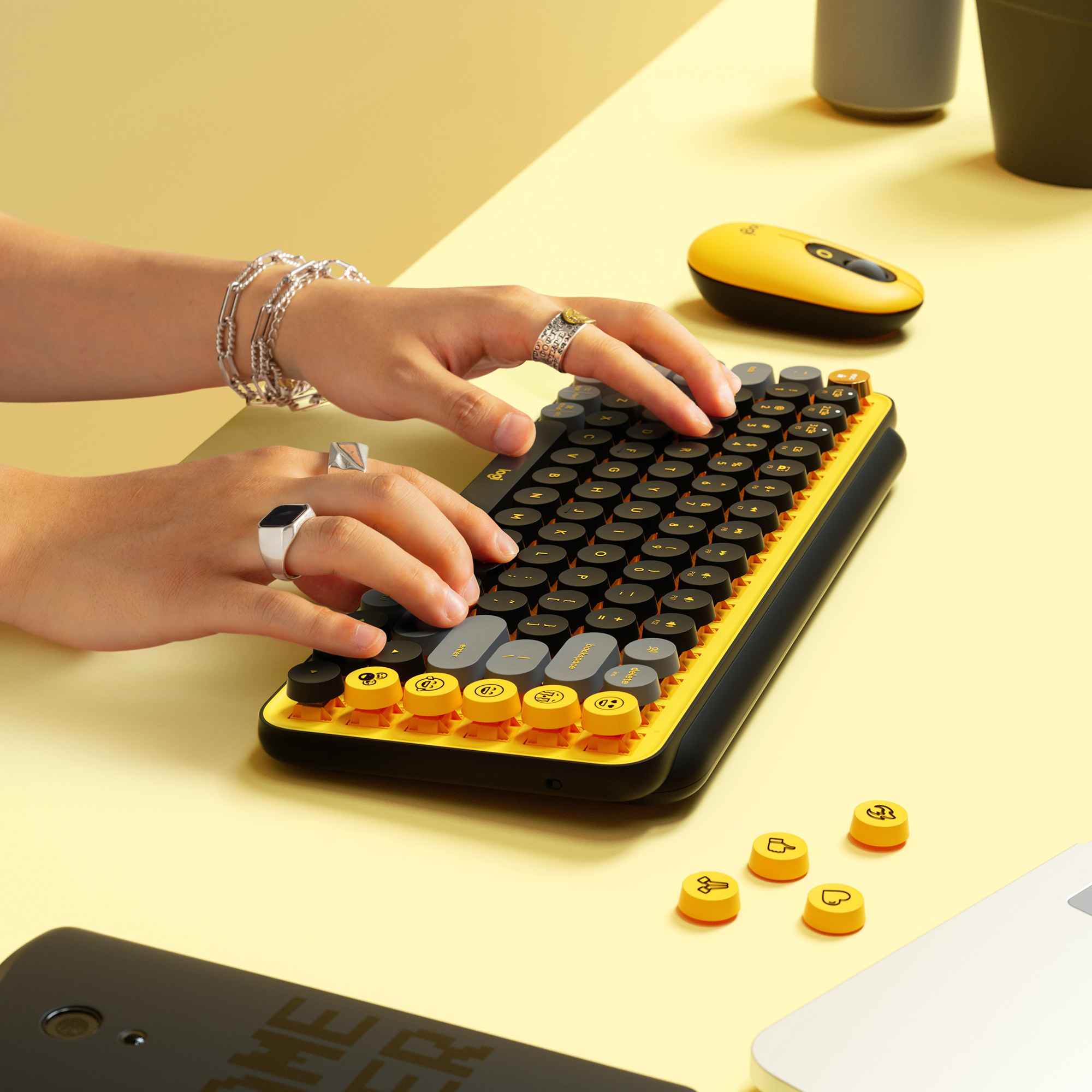 Logitech POP Keys - Tastatur - kabellos - Bluetooth 5.1
