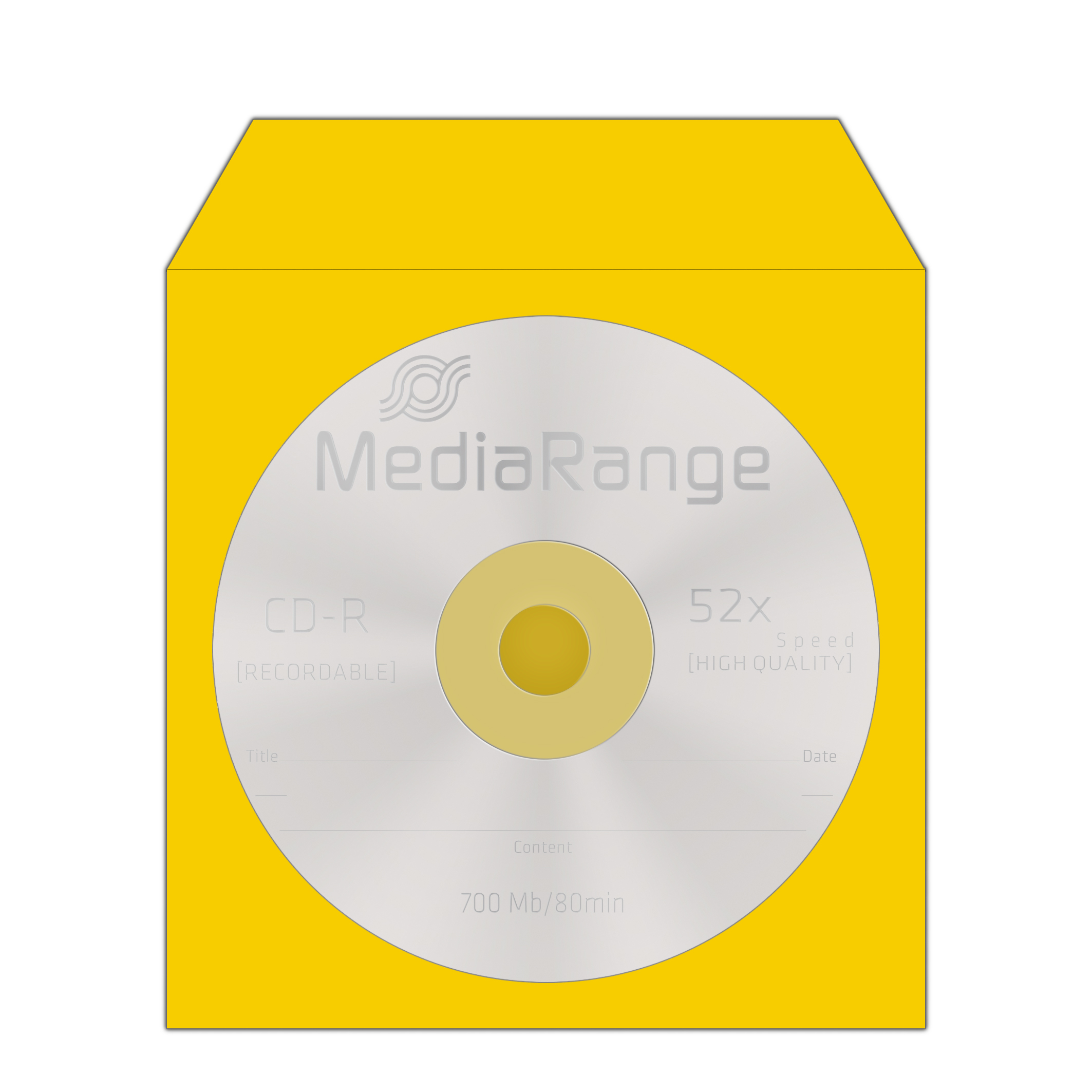MEDIARANGE CD-paper color-pack - CD-Hülle - Kapazität: 1 CD (Packung mit 100)
