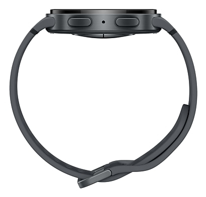 Samsung Galaxy Watch8 - 44 mm - Carbon-Schwarz - intelligente Uhr mit Sportband - Gummi - Graphit -