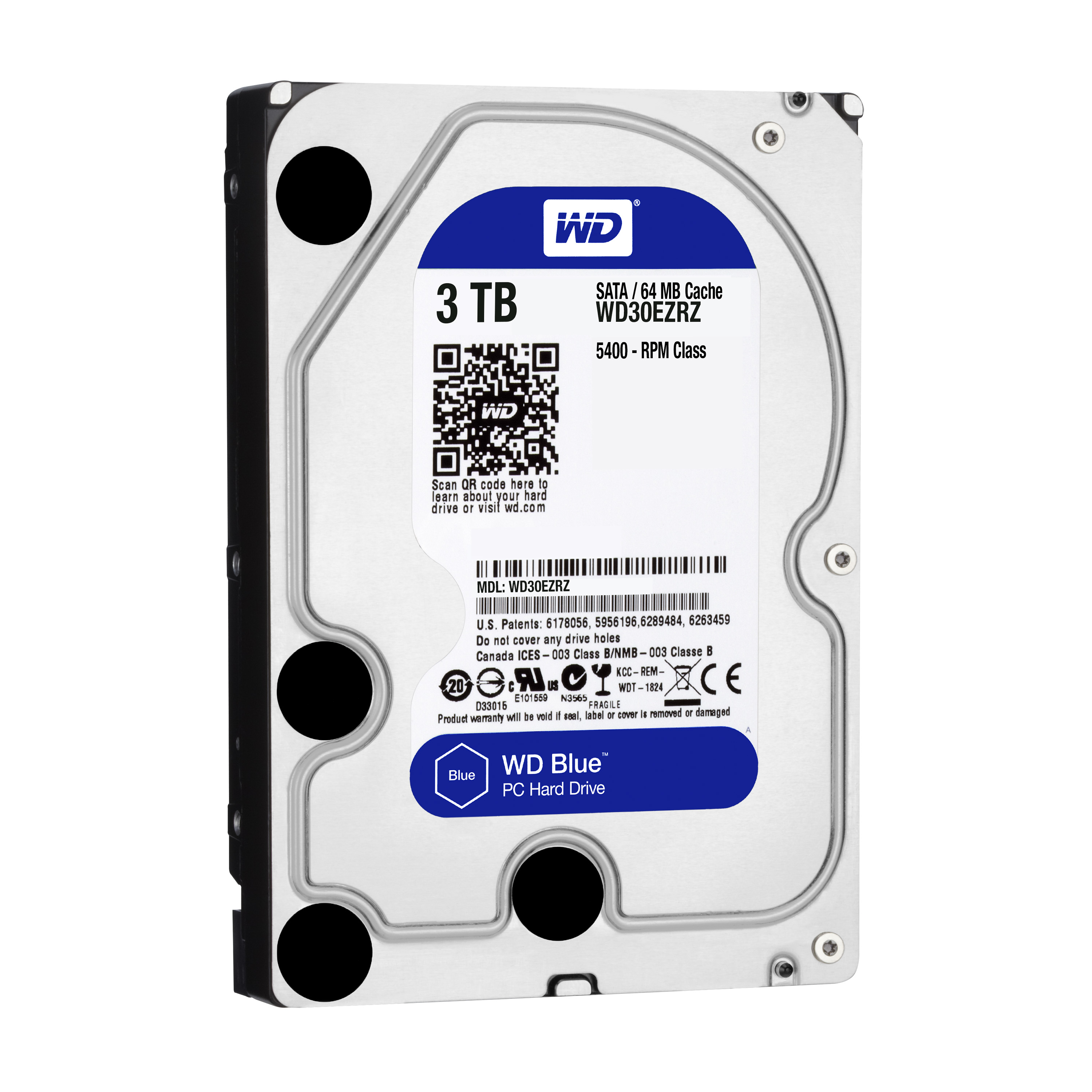 WD Blue WD30EZRZ - Festplatte - 3 TB - intern - 3.5" (8.9 cm)