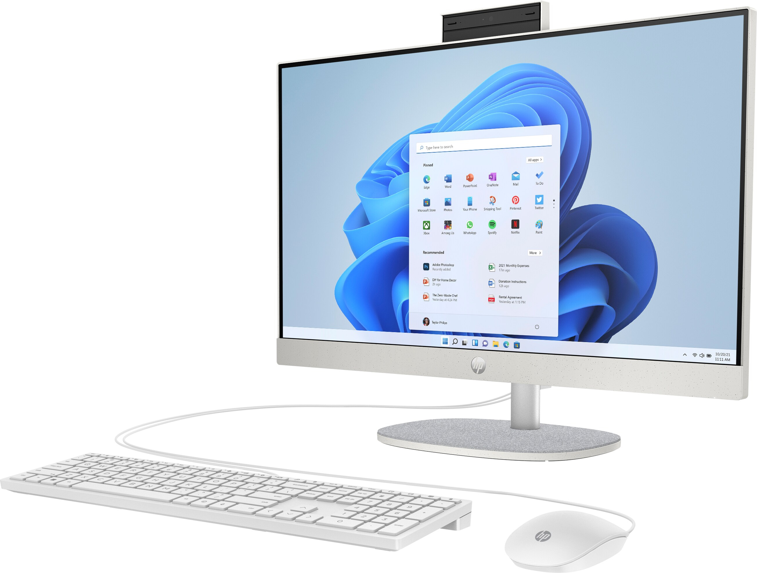 HP 24-cr0006ng - All-in-One (Komplettlösung) - Ryzen 5 7520U / 2.8 GHz - RAM 16 GB - SSD 512 GB - NV
