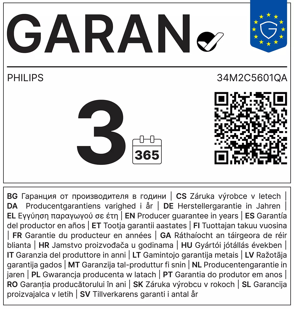 Philips 34M2C5601QA/00, 86,4 cm (34"), 3440 x 1440 Pixel, Weiß
