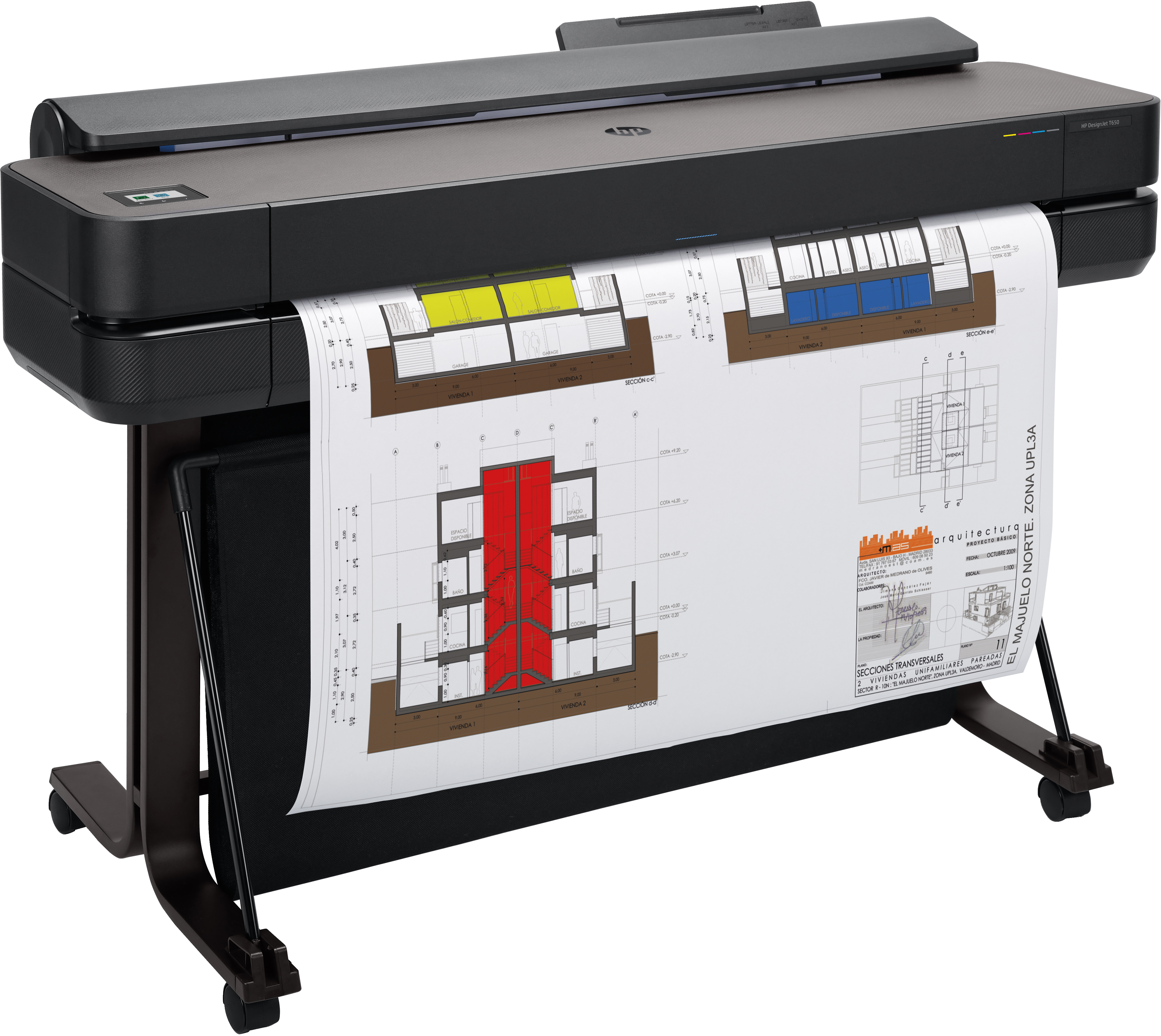 HP Designjet T650 36-Zoll-Drucker 2025 Edition, Thermal Inkjet, 2400 x 1200 DPI, HP-GL/2, HP-RTL, UR