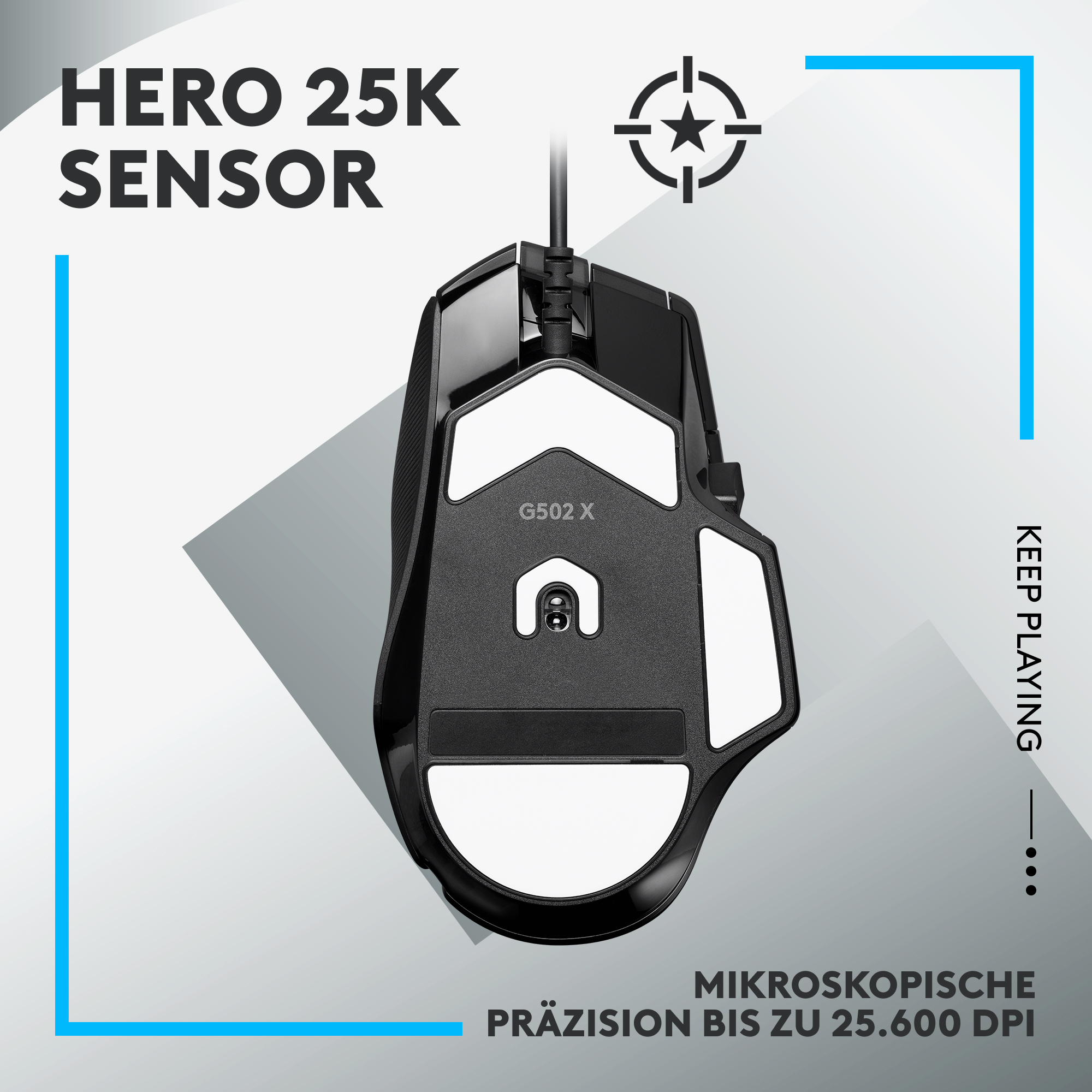 Logitech G G502 X - Maus - optisch - kabelgebunden