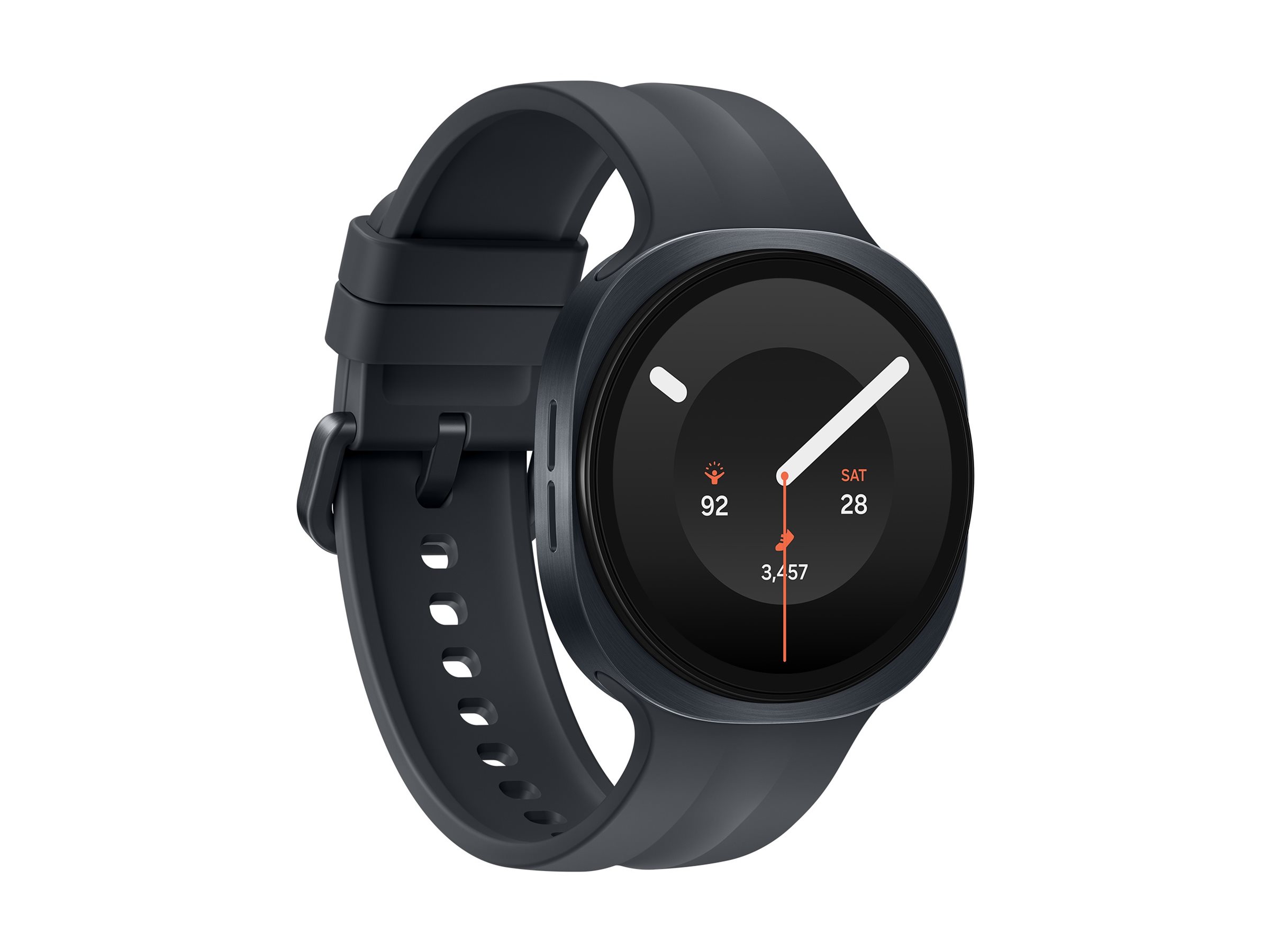 Samsung Galaxy Watch9 - 40 mm - Carbon-Schwarz - intelligente Uhr mit Sportband - schwarz - Bandgröß