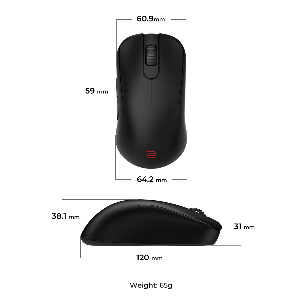 BenQ ZOWIE S2-DW - Maus - 4K, für Esport, S -