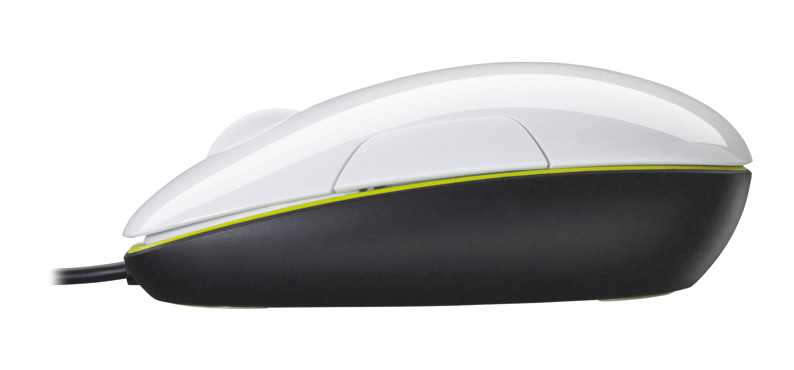 Logitech LS1, Beidhändig, Laser, USB Typ-A, 1100 DPI, Schwarz, Weiß
