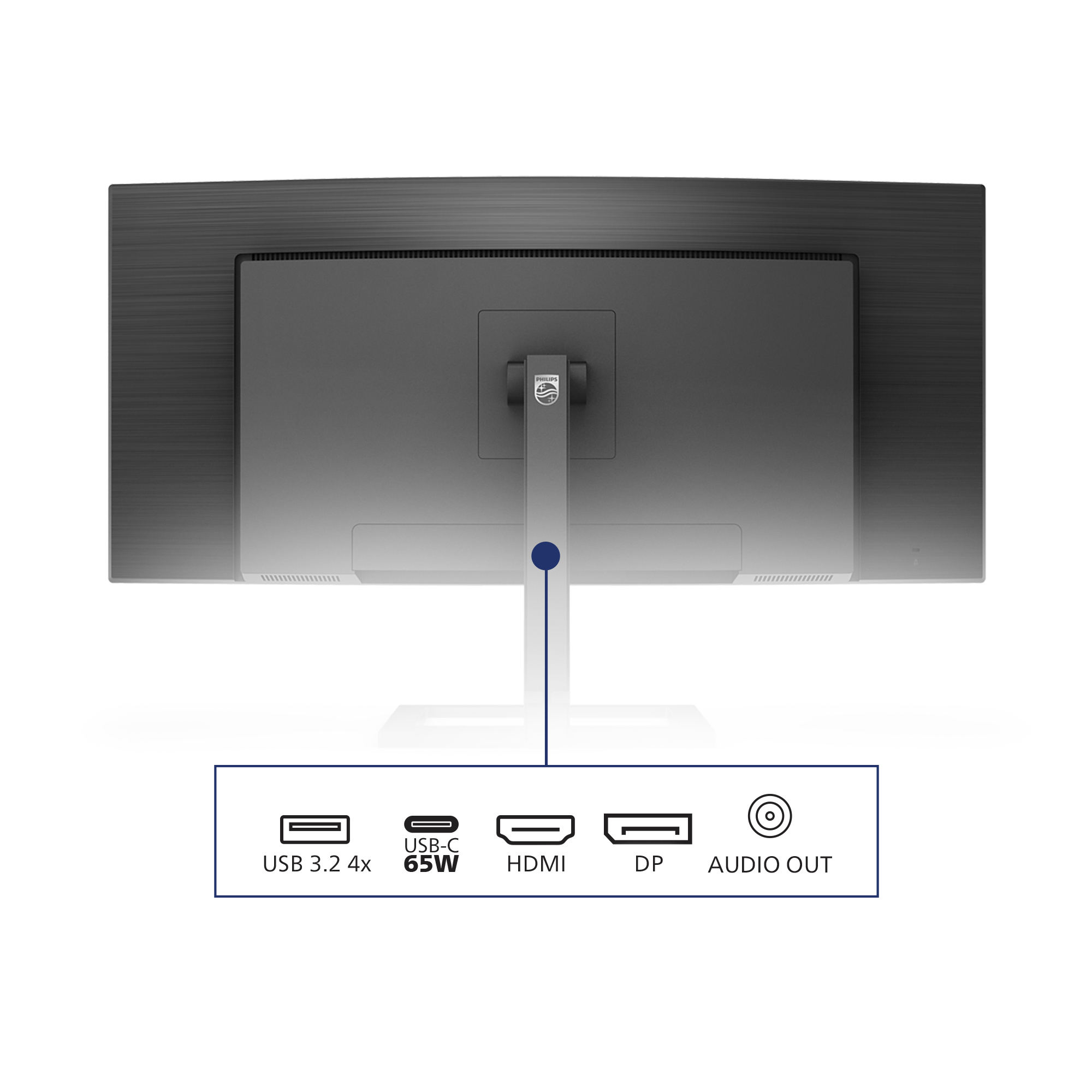 B-WARE - Philips E-line 346E2CUAE Curved-Monitor 86.4cm (34"), UWQHD, VA, 4ms, HDMI, Displayport, US