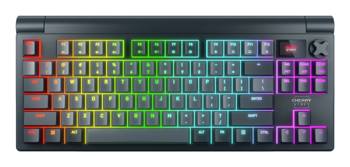 Cherry XTRFY MX 8.3 - Tastatur - 80% - TKL - Hintergrundbeleuchtung - kabellos - Bluetooth 5.2, 2.4