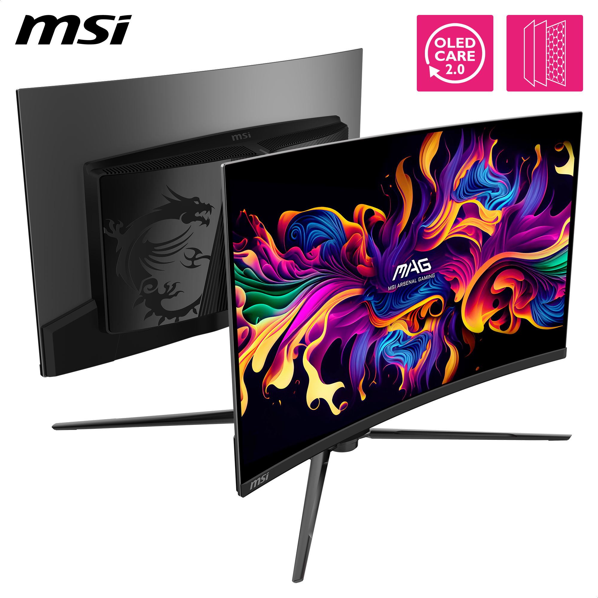 MSI MPG 321CURXDE QD-OLED, 31.5" 4K UHD OLED, 240Hz, 0,03ms, 1x DP, 2x HDMI, 1x USB-C (m. DP)