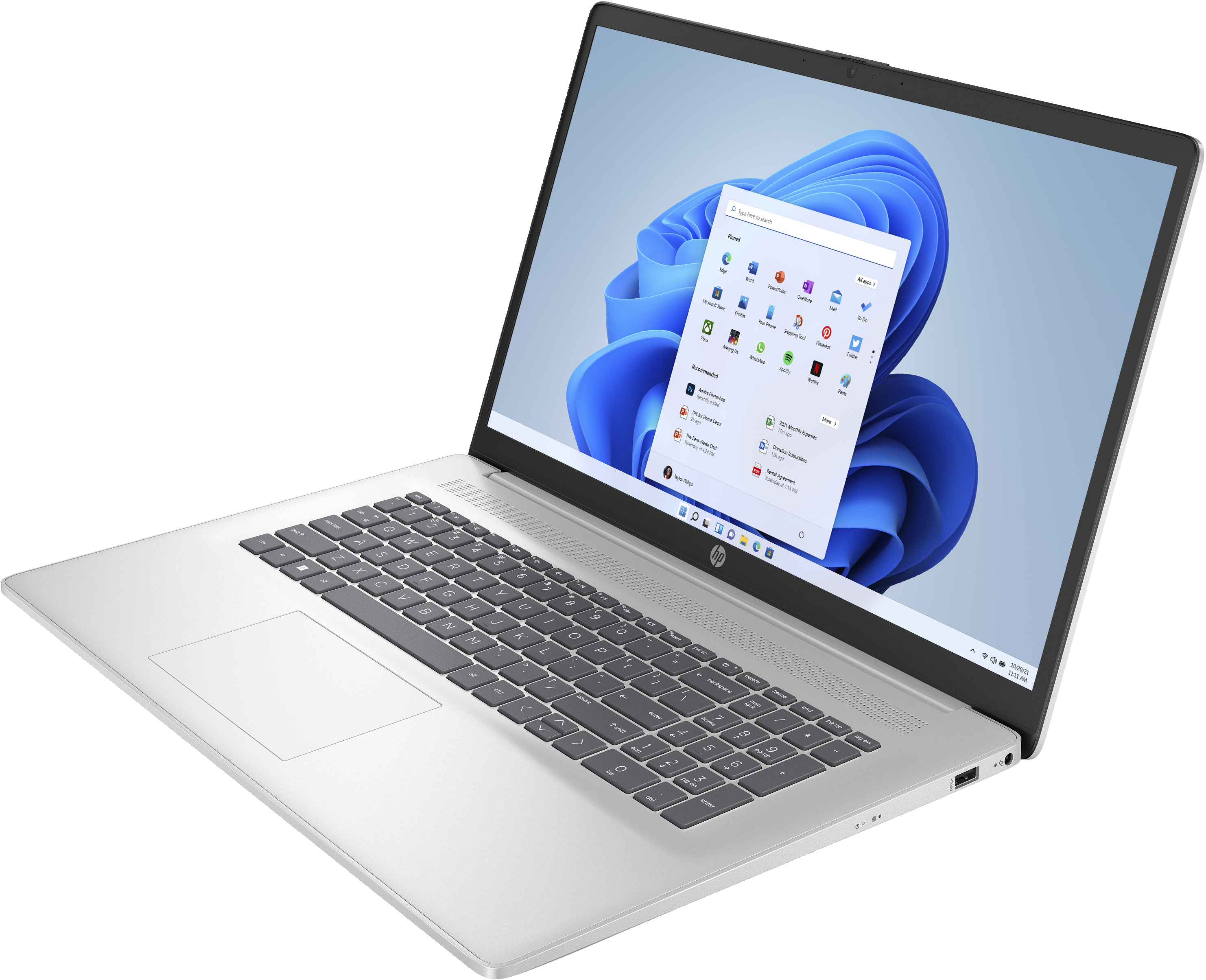HP 17-cp0667ng, 17,3" FHD, AMD Ryzen 7 5700U, 16GB RAM, 512GB SSD, Win11