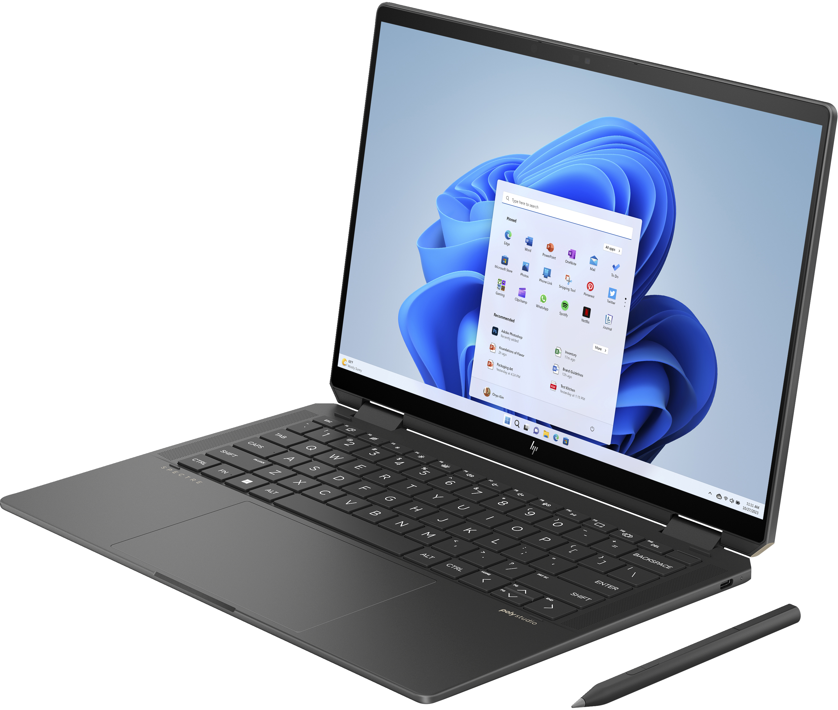 HP Spectre x360 14-eu0078ng, Intel Core Ultra 7, 35,6 cm (14"), 2880 x 1800 Pixel, 32 GB, 2 TB, Wind