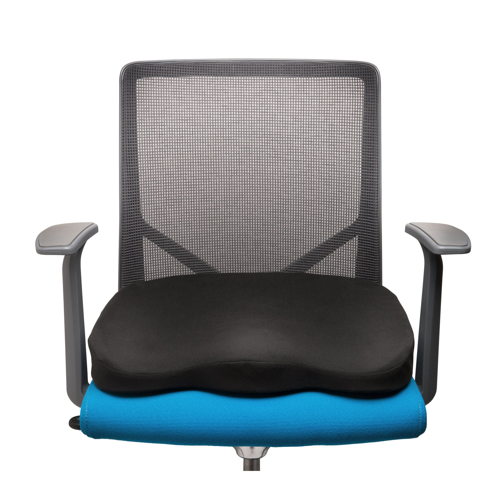 Kensington Ergonomisches Sitzkissen aus Formschaum, Sitzkissen, Memory-Schaum, Stuhl, Schwarz, Recht