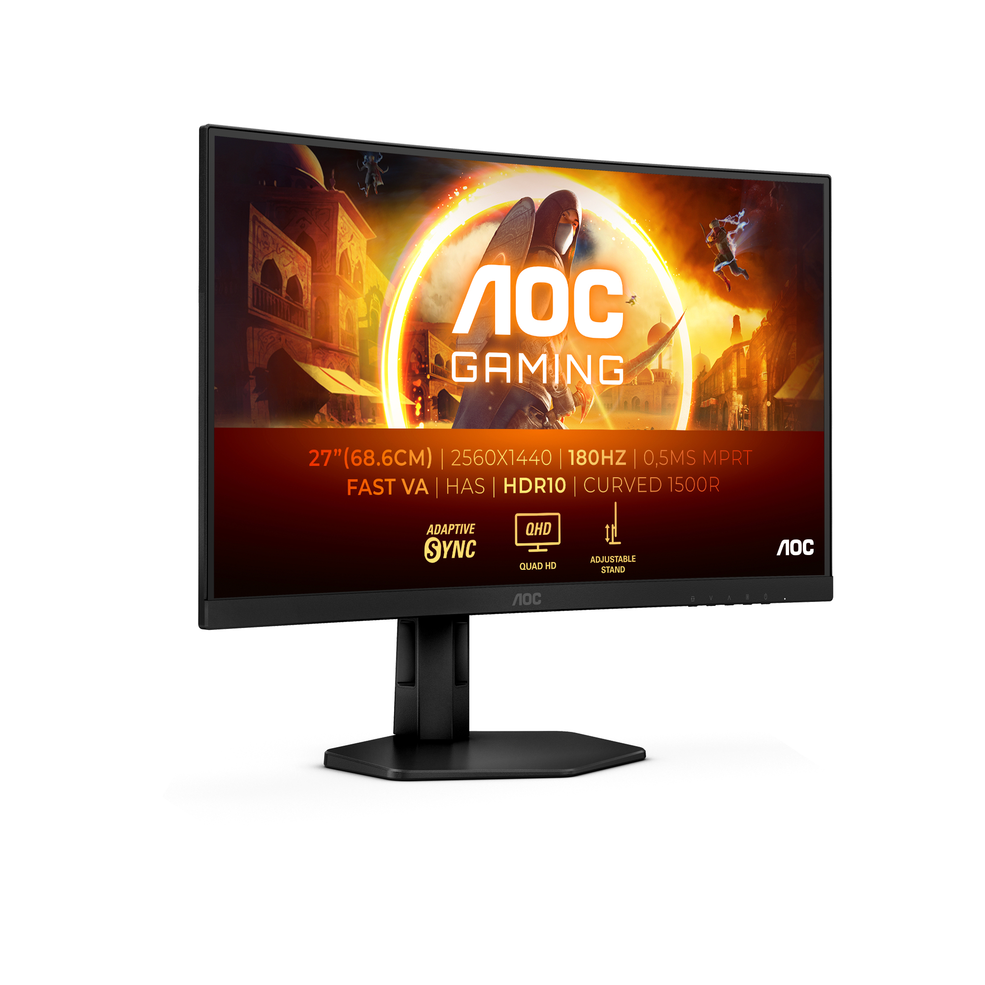 AOC Gaming CQ27G4X Curved-Monitor 68.58cm (27") WQHD, VA, 1ms, HDMI, Displayport