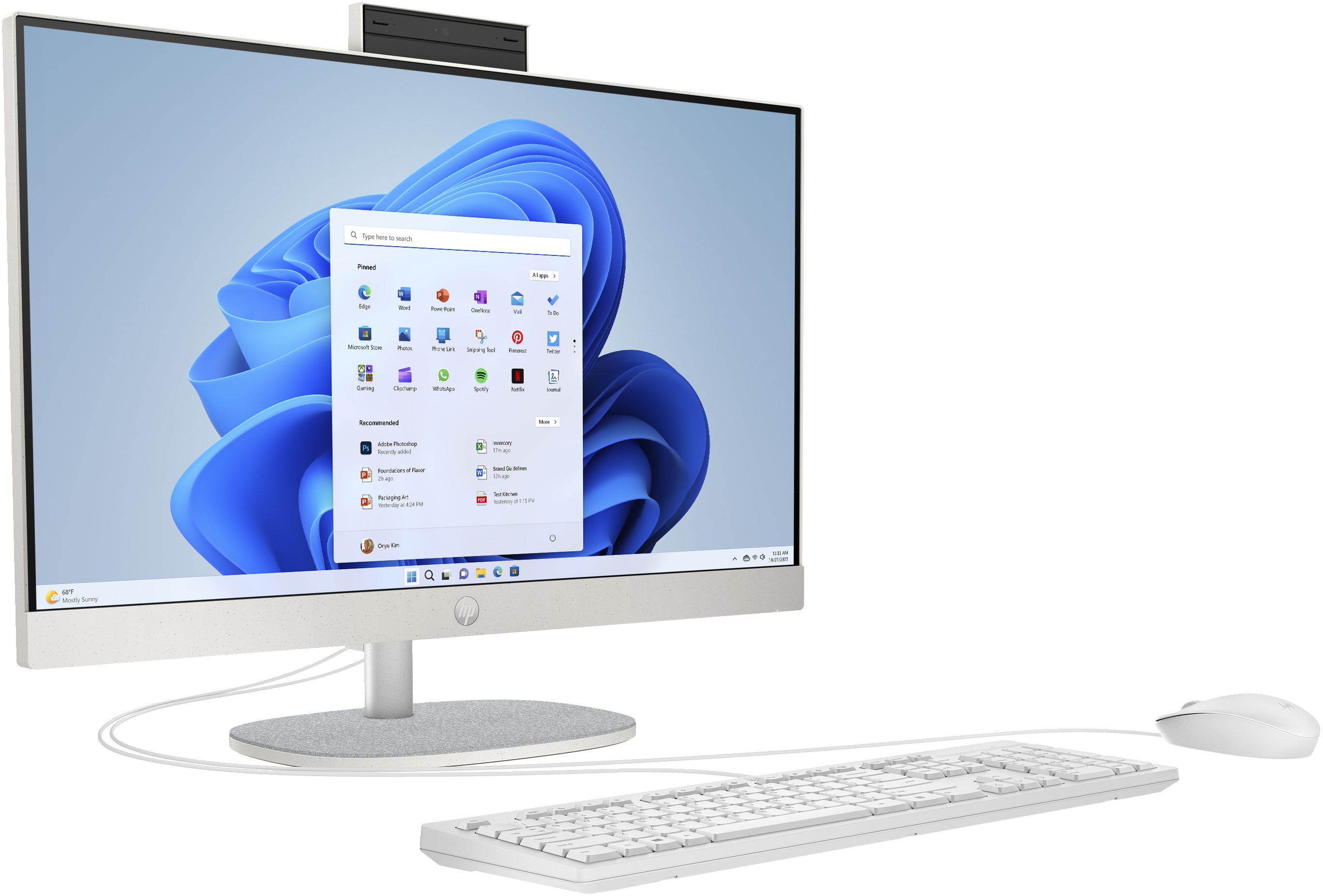 HP 24-cr0006ng - All-in-One (Komplettlösung) - Ryzen 5 7520U / 2.8 GHz - RAM 16 GB - SSD 512 GB - NV