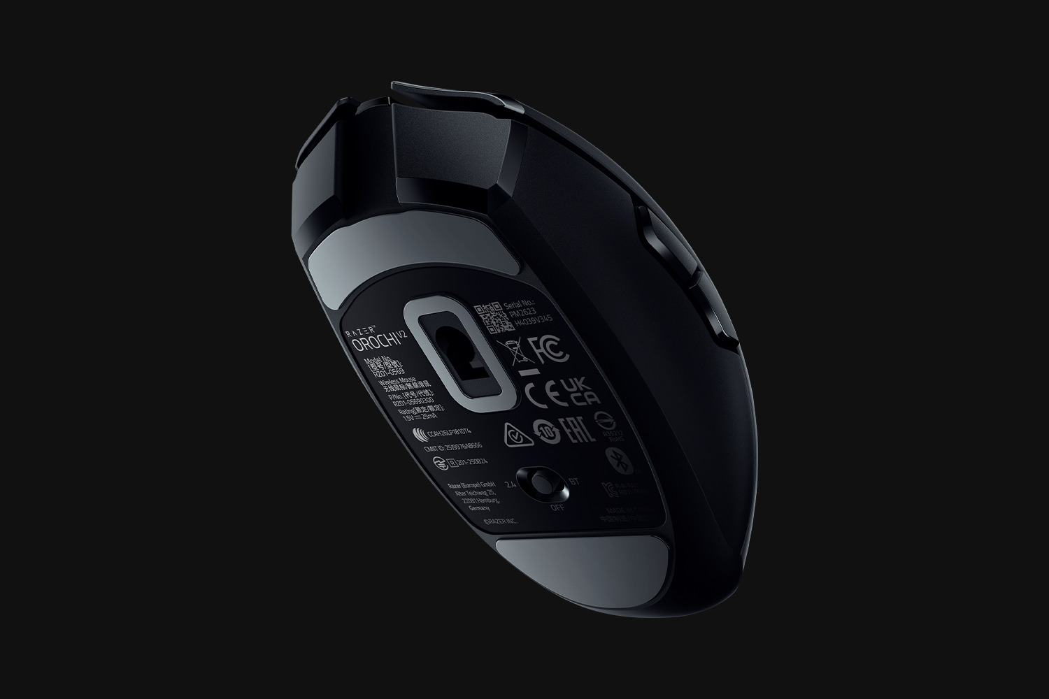 Razer Orochi V2 - Maus - Für Rechtshänder - optisch - 6 Tasten - kabellos - Bluetooth, 2.4 GHz - kab