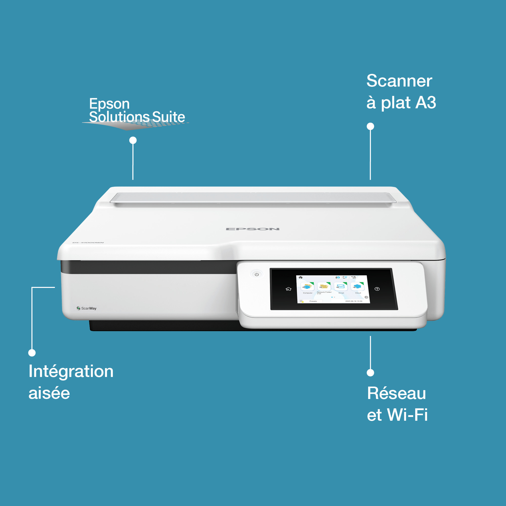 Epson WorkForce DS-51000WN - Flachbettscanner